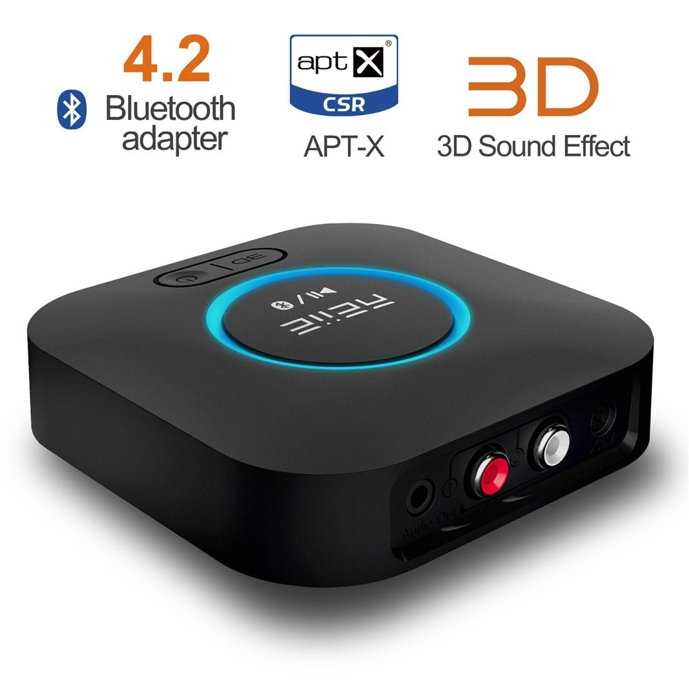 Audio Bluetooth Receiver,Hifi Wireless Audio Adapter,Bluetooth 4.2 Receiver With 3D Surround Aptx Low Latency For Home And Car M