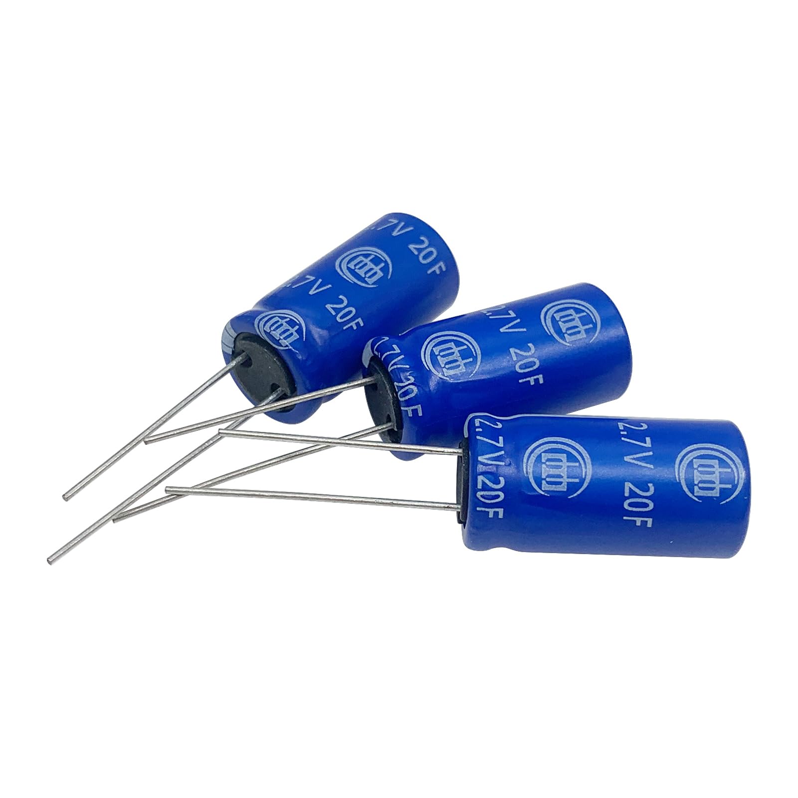 Cermant 5Pcs 12.5X25Mm(0.49X0.98In) Super Capacitor 2.7V 20F Farad Capacitance Winding Type Energy Storage For On Board Backup E
