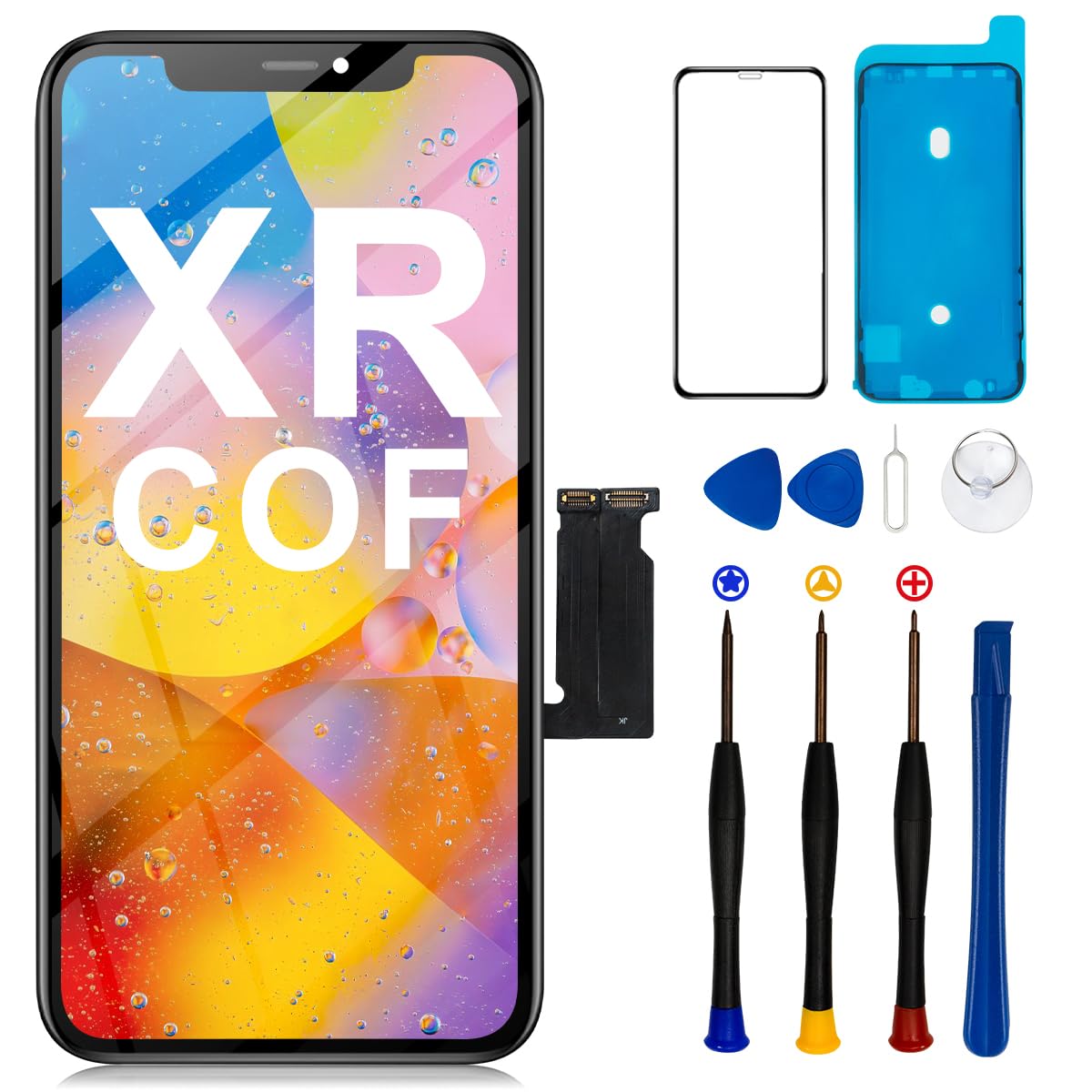 Simdog For Iphone Xr Screen Replacement Kit Cof Full Hd Lcd Display 6.1 Inch (Model A1984, A2105, A2106, A2108) 3D Touch Display