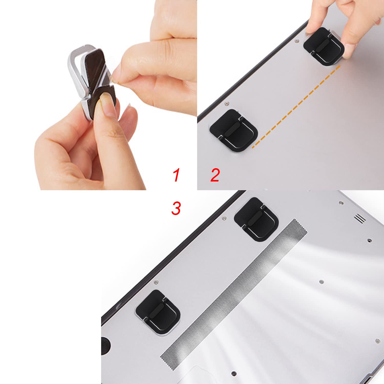 2Pcs Keyboard Stands, Mini Laptop Stand For Desk, Portable Laptop Stand Compatible With Macbook Air Pro, Dell Xps, Lenovo, Hp Mo