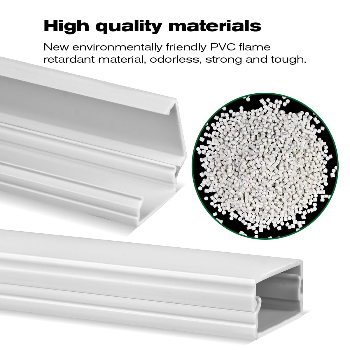 189In Cable Raceways,Pherkorm Flip Top Cable Management Kit, Cable Cord Hider For Tv On Wall, Cable Cover Concealer For Computer