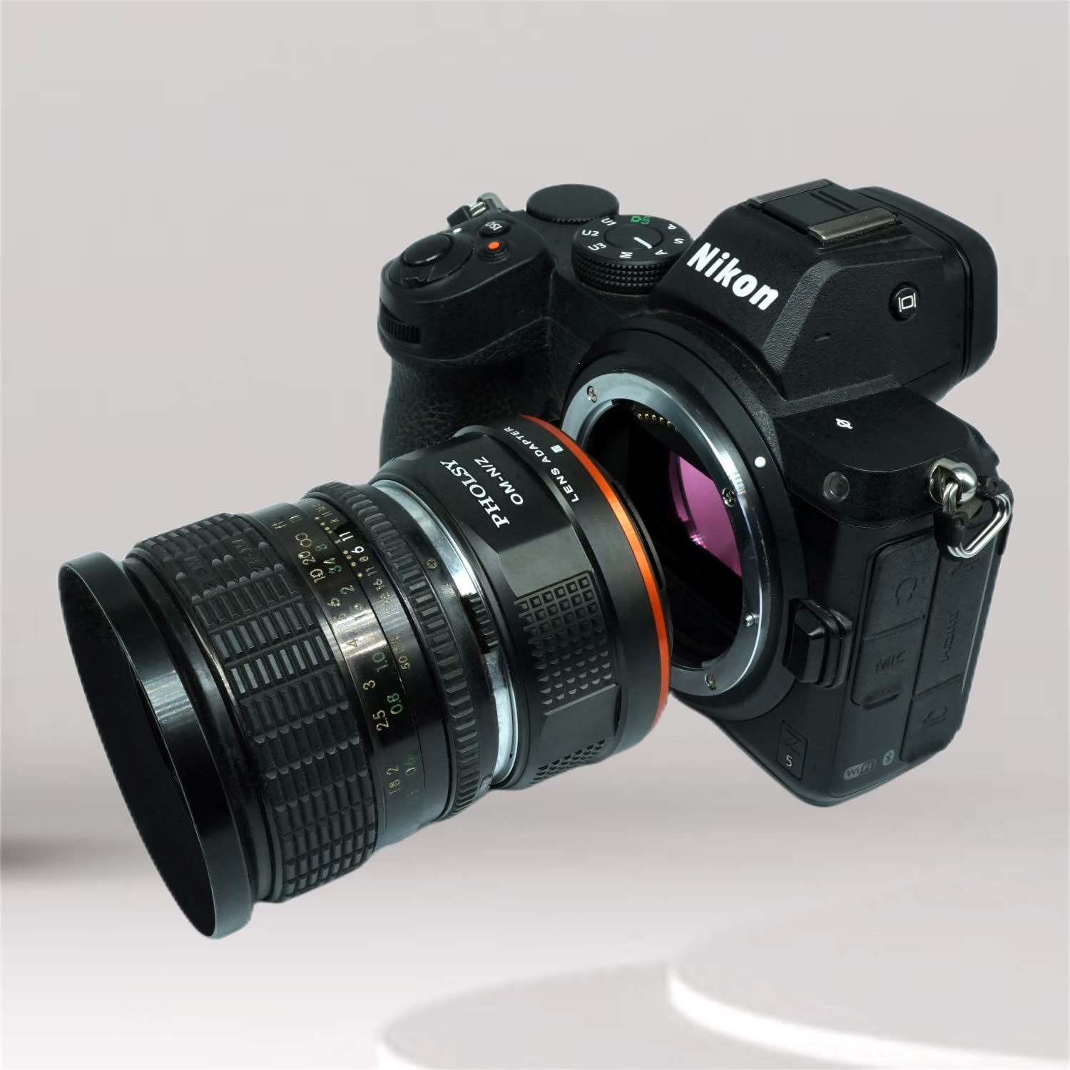Pholsy Lens Mount Adapter Compatible With Olympus Zuiko Om Lens To Nikon Z Mount Camera Body Compatible With Nikon Z Fc, Z30, Z9