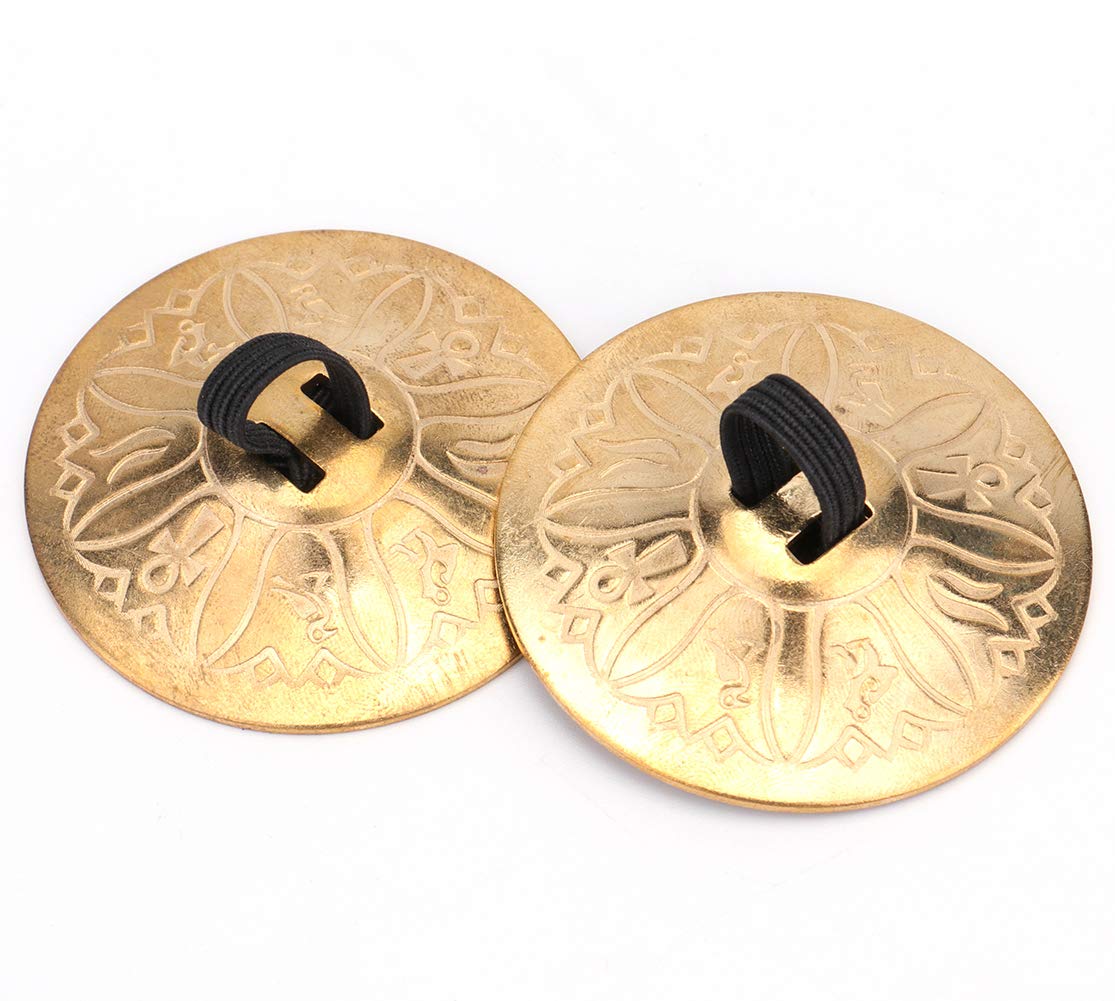 Foraineam 2 Pairs / 4 Pcs American Belly Dance Finger Zills/Sagats/Cymbals