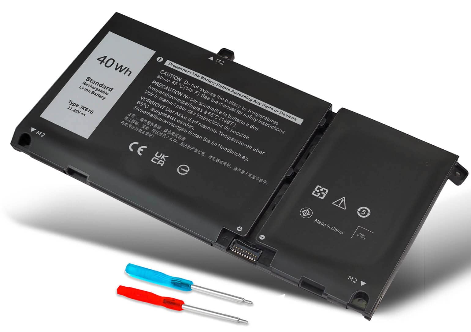 40Wh Jk6Y6 Battery For Dell Inspiron 5300 5301 5401 5402 5408 5409 5501 5508 5509 5400 5406 7405 7300 7306 7500 7506 2 In 1 Silv