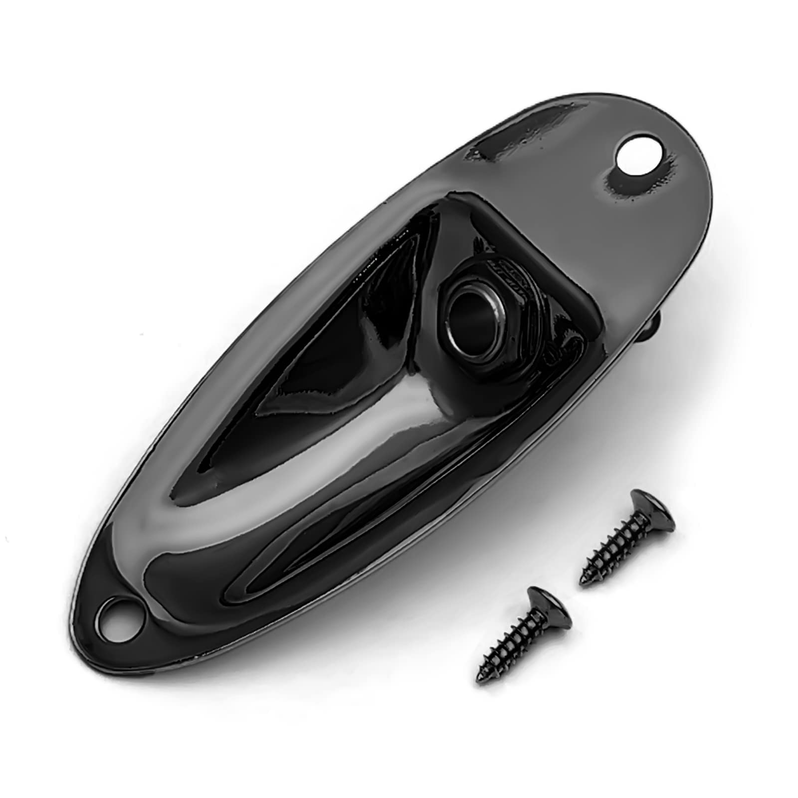 harpfeas Guitar Input Jack Socket Plate Output Loaded Boat Style 1/4 Inch for Fender Stratocaster Strat St Mono Electric Guitar 