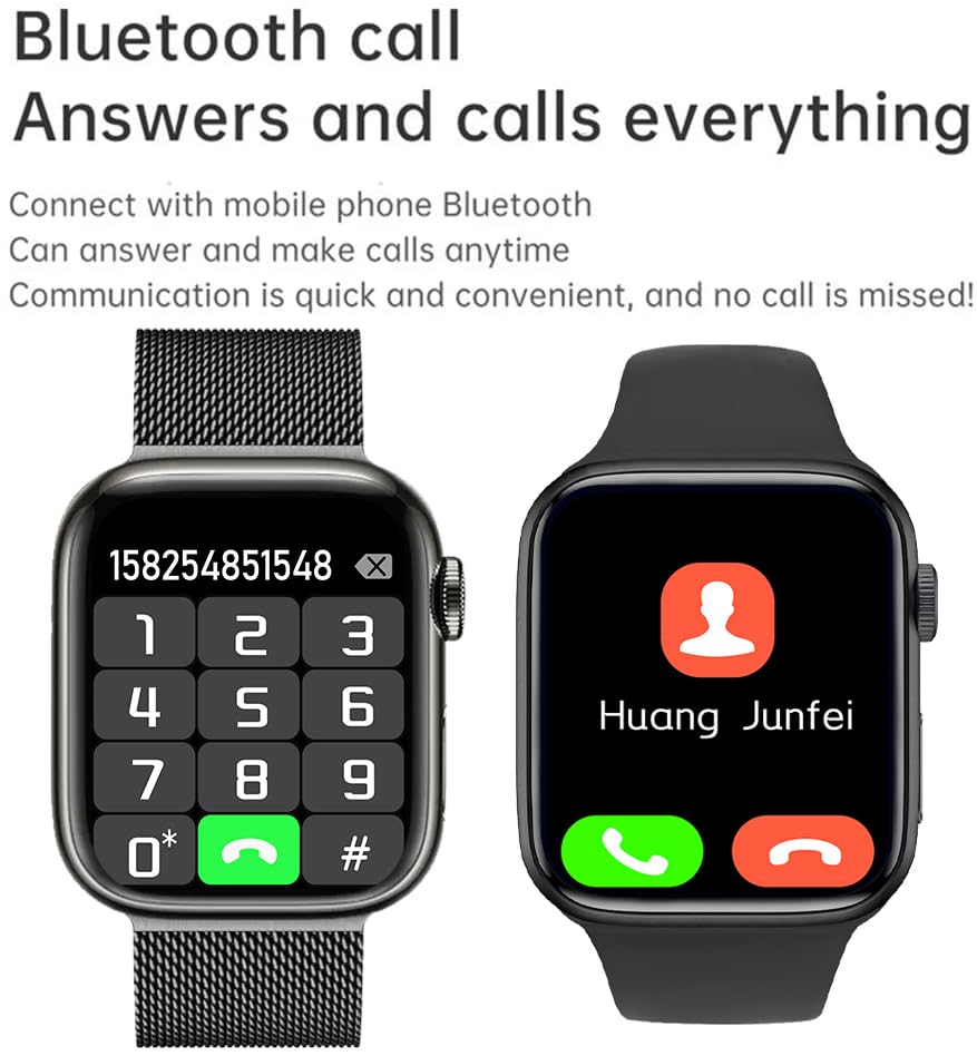 Smart Watch For Android Ios Phones Compatible Iphone Samsung, 2.09'' Fitness Activity Tracker Watch With Bluetooth Call/Sms/Slee