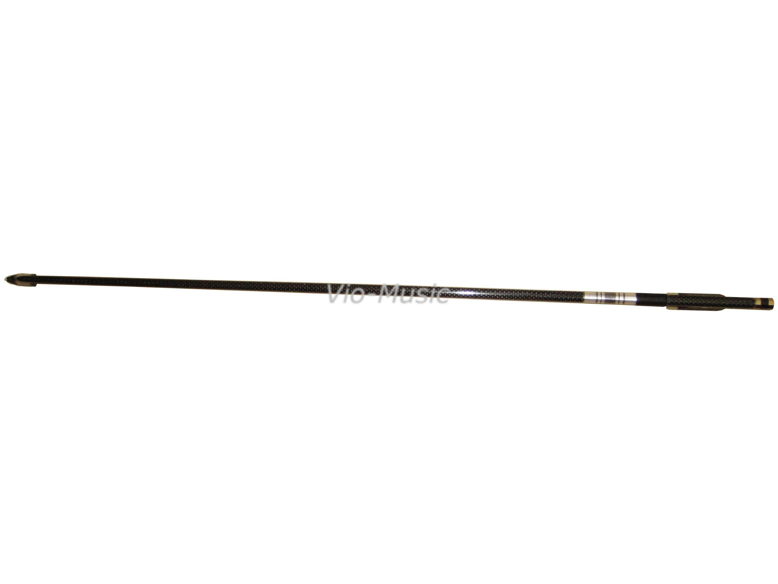 Braided Carbon Fiber Cello Bow 4/4, Ebony Frog, Natural Horse Hair