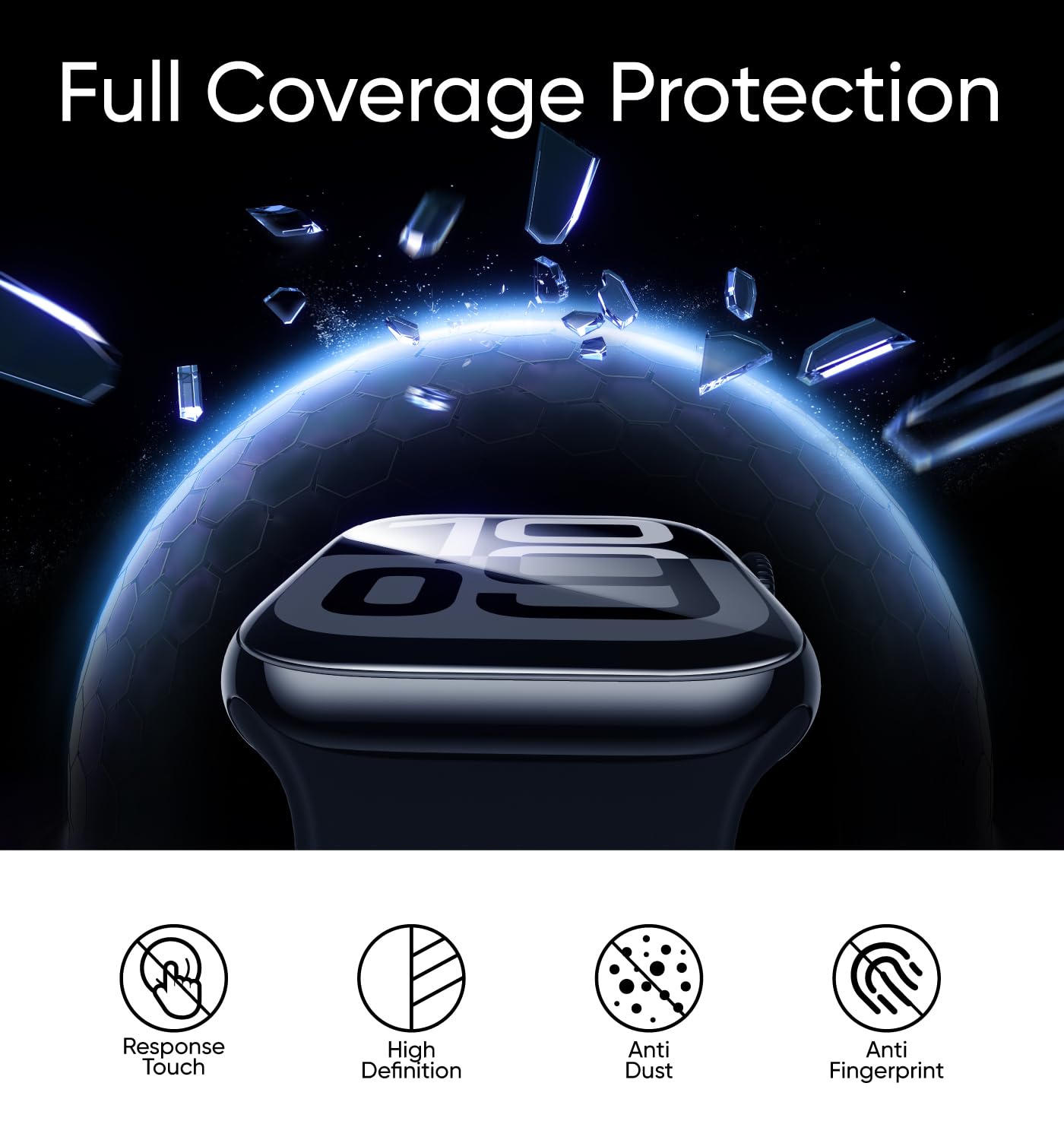 Magic John 2 Pack For Apple Watch Series 9/8/7 41Mm Screen Protector, [Automatic Align Tech] Self Healing Flexible Tpu Film For