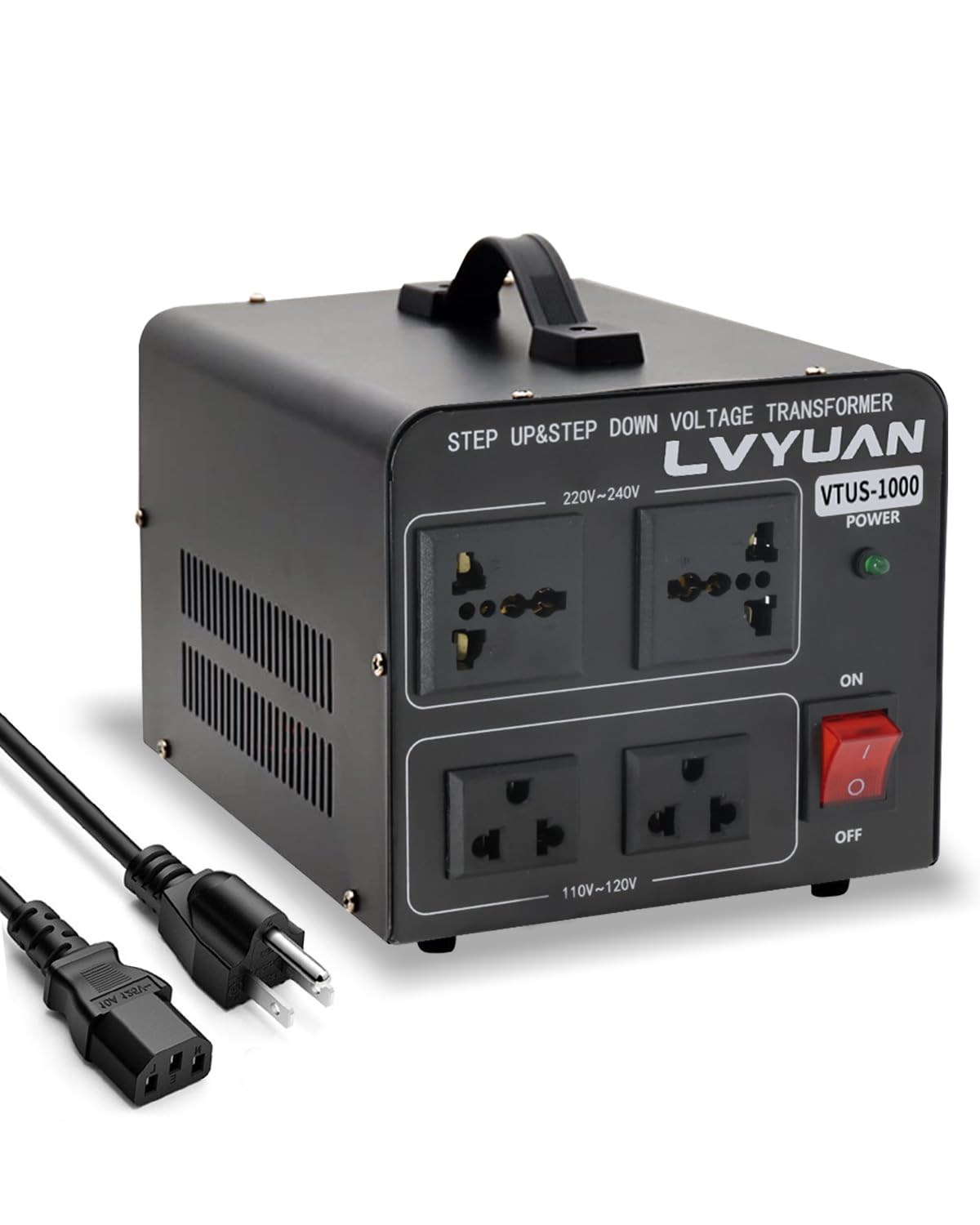 Lvyuan Voltage Converter Transformer 1000 Watt Step Up/Down Convert From 110V 120V To 220V 240Vt And From 220V 240V To 110V 120V