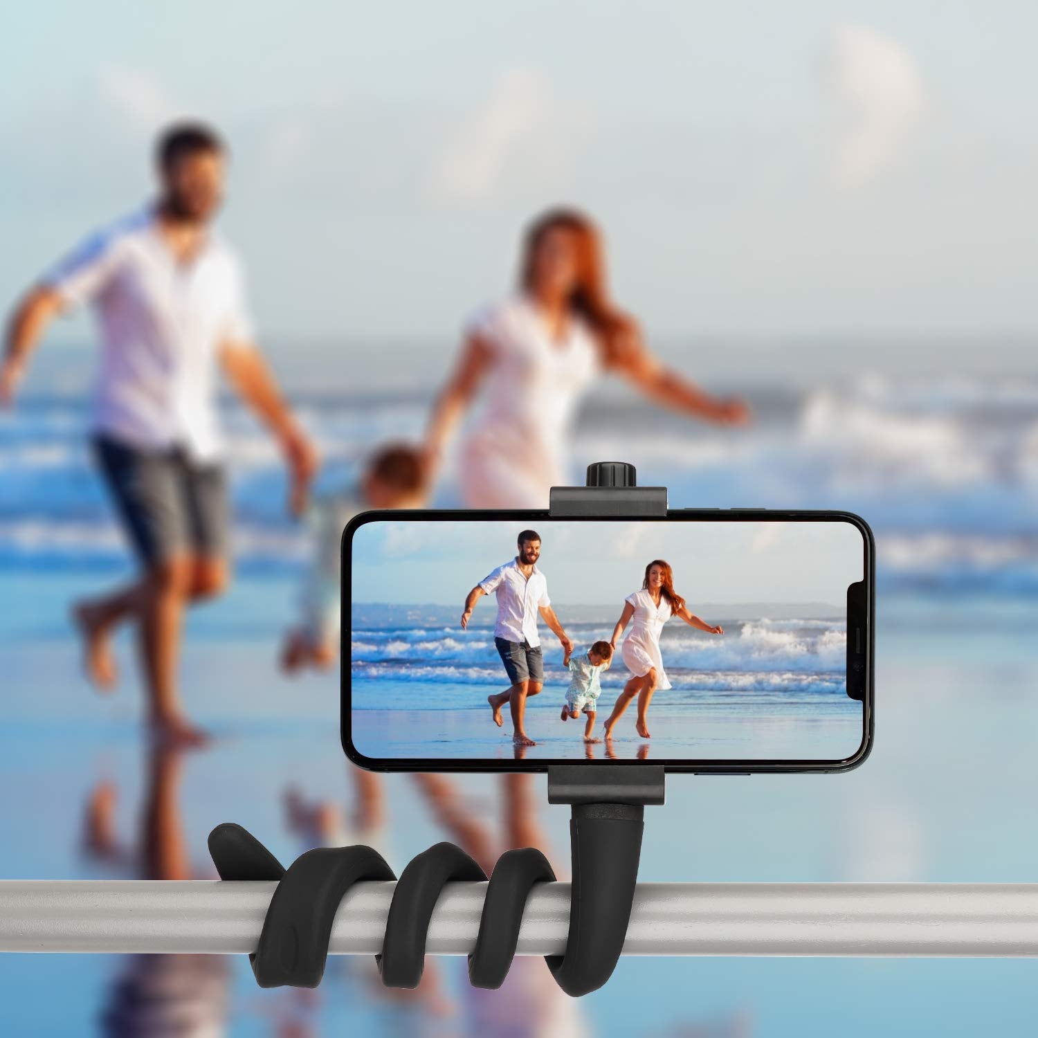 Itodos Portable Flexible Cell Phone Holder Stand For Treadmill, Spin Bike, Bed, Car, Kitchen, Desk, Grocery Shopping Cart,Compat