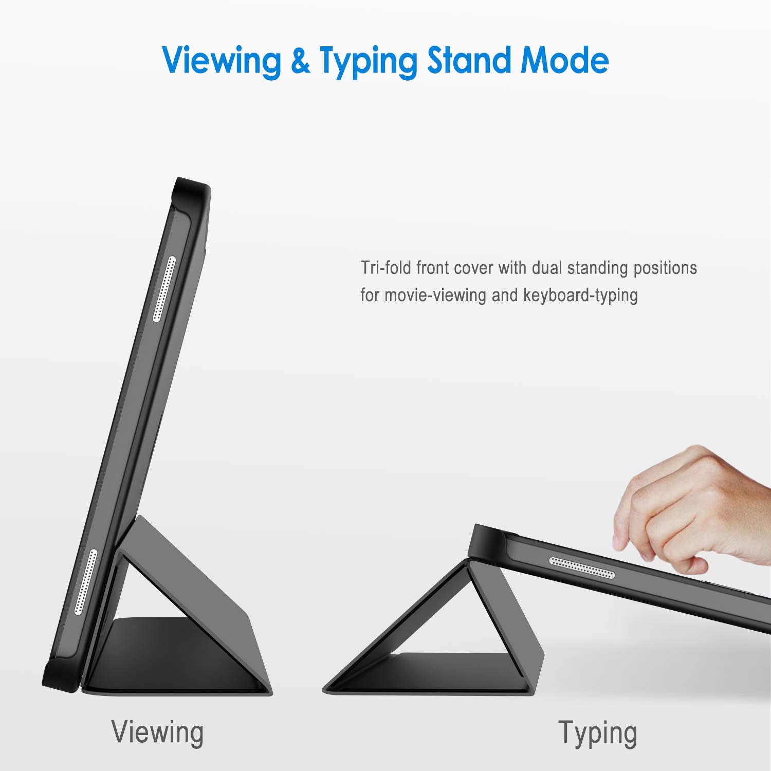 Jetech Case For Samsung Galaxy Tab A 10.1 2016 (Sm-T580 / T585, Not For 2019 Model), Smart Cover With Auto Sleep/Wake (Black)