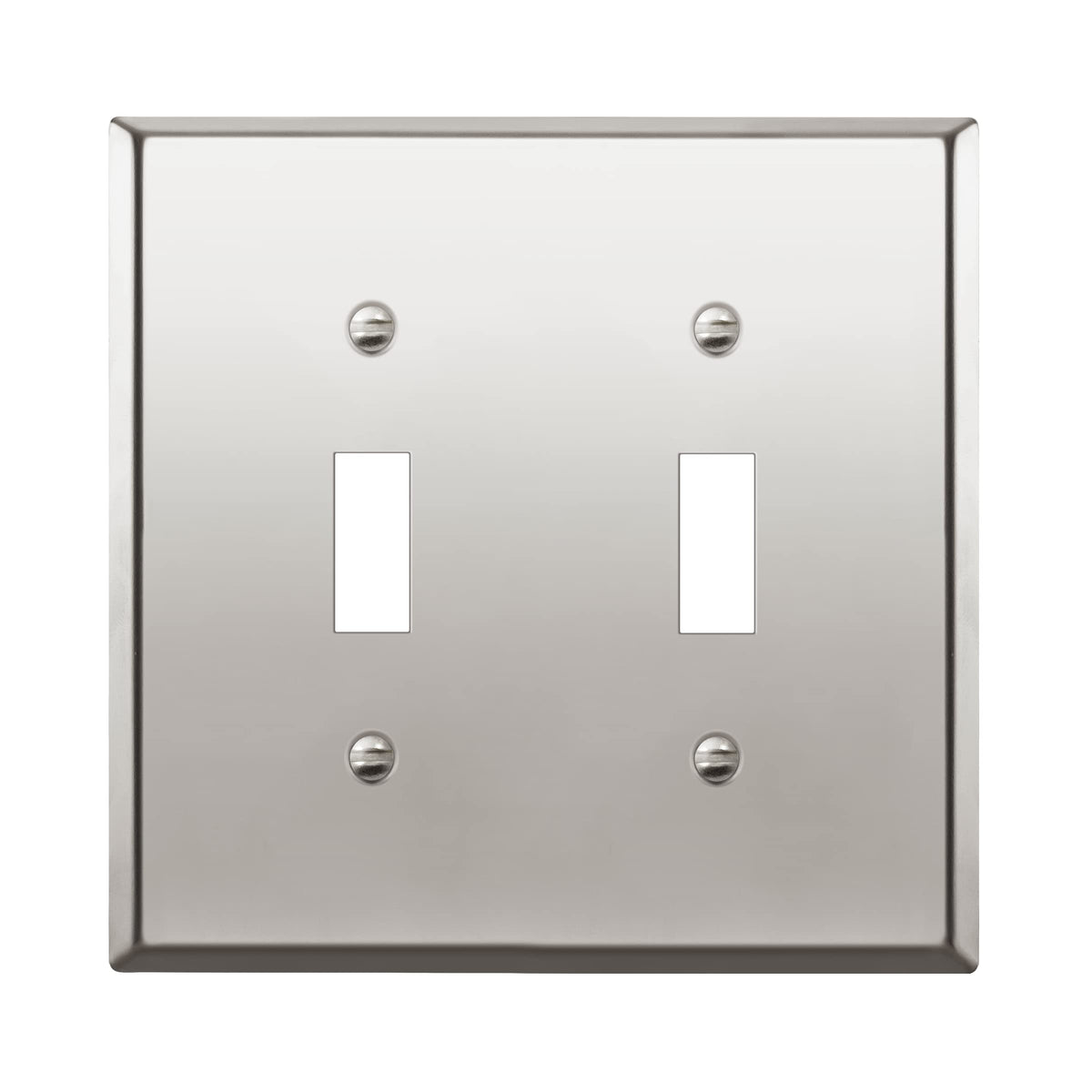 Enerlites Toggle Light Switch Metal Wall Plate, Stainless Steel 201, Corrosion Resistant, Size 2 Gang 450 X 457, 7712 Pc, Polish