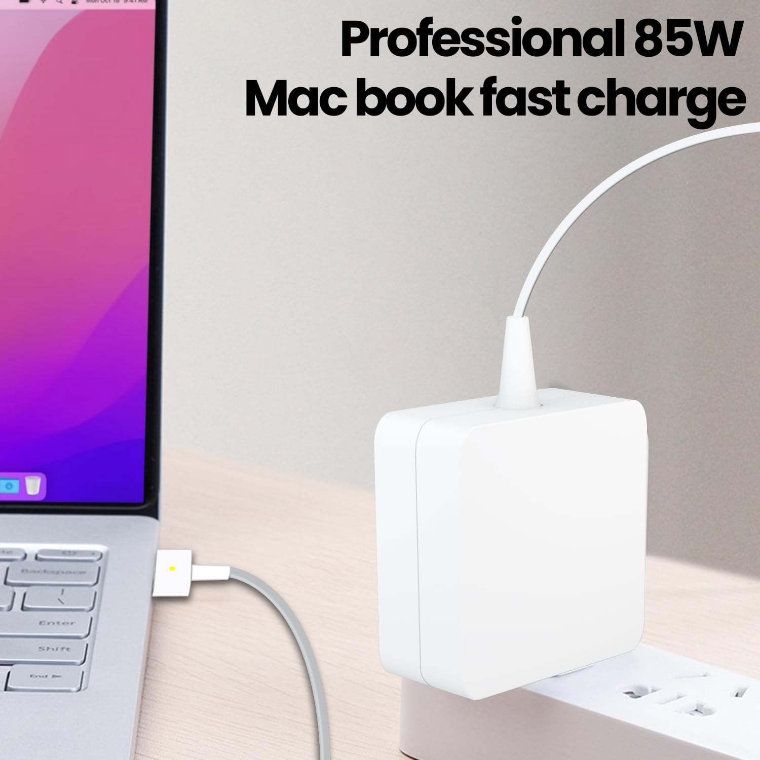 Mac Book Pro Charger, Ac 85W 2 T Tip Power Adapter Compatible With Macbook Pro 13 Inch And 15 Inch Retina After Mid 2012