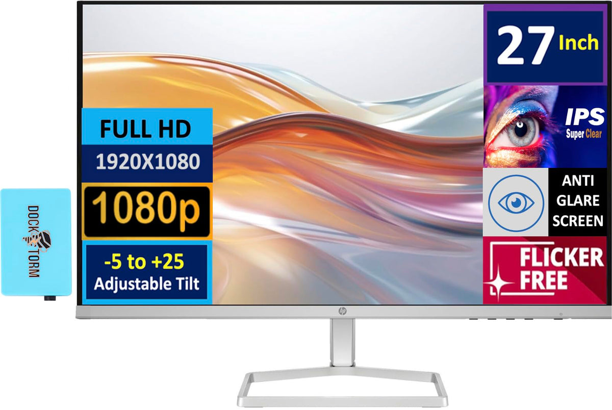 Hp 527Sw Monitor (Replaces Model M27Fw) With 75Hz Ips, 27 Inch Fhd, Anti-Glare,Flicker-Free, 300 Nits Display, Adjustable Tilt,1