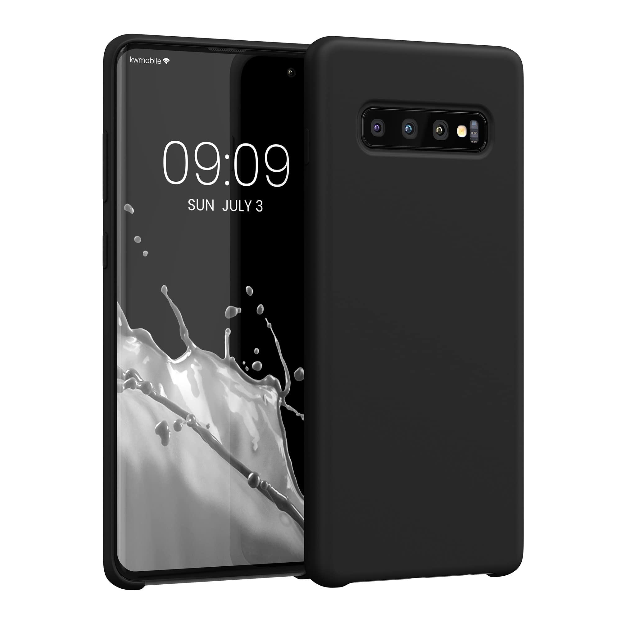 kwmobile Case Compatible with Samsung Galaxy S10 Plus / S10+ Case - TPU Silicone Phone Cover with Soft Finish - Black Matte