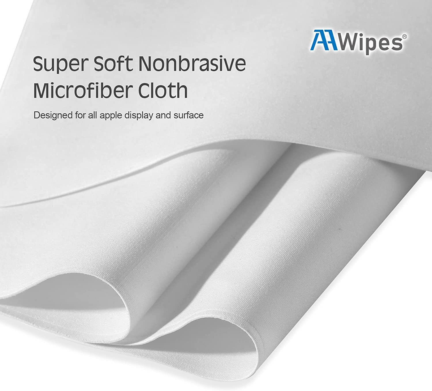 Aawipes Polishing Cloths (6.3'' X 6.3'' Grey Superfine) Compatible With Apple Iphone, Ipad, Macbook, Iwatch, Soft & Nonabrasive