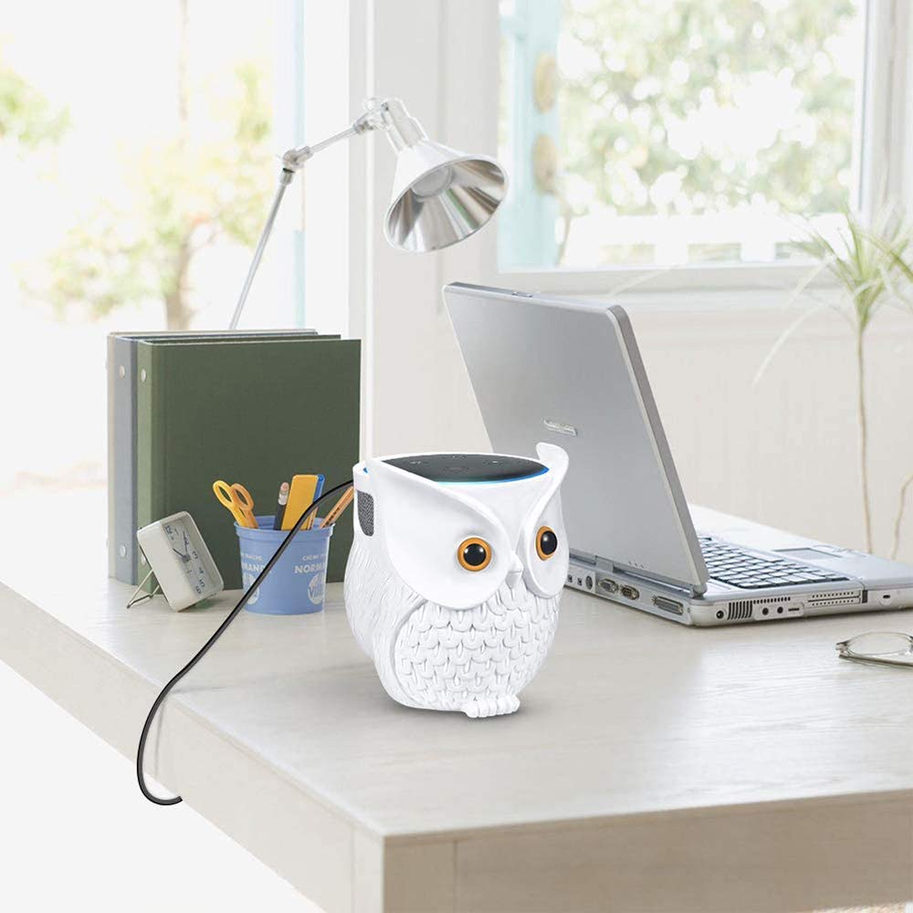 Ldyan Echo Dot Owl Holder Stand, Owl Statue Smart Speaker Holder Stand For Echo Dot 4Th, 3Rd, 2Nd And 1St Generation, Google Hom