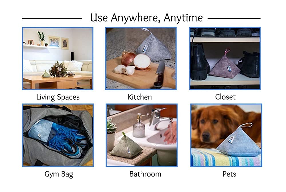 4 Pack Of 200G Naturally Activated Bamboo Charcoal Air Purifying Bags | Natural Home Deodorizer Bags | Charcoal Bags Odor Absorb