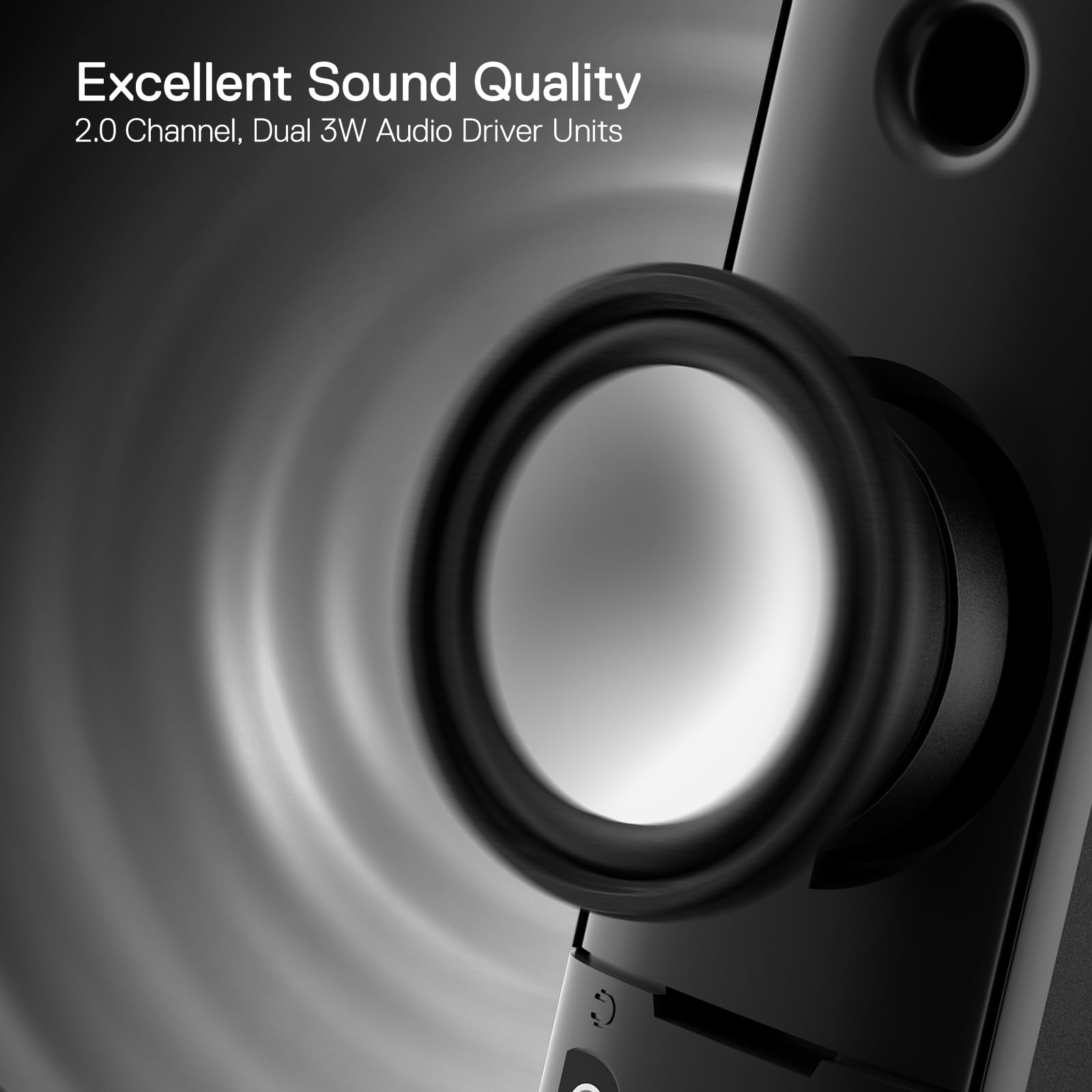 Redragon Gs550 Pc Gaming Speakers, 2.0 Channel Desktop Computer Sound Bar With Compact Maneuverable Size, Headphone Jack, Qualit