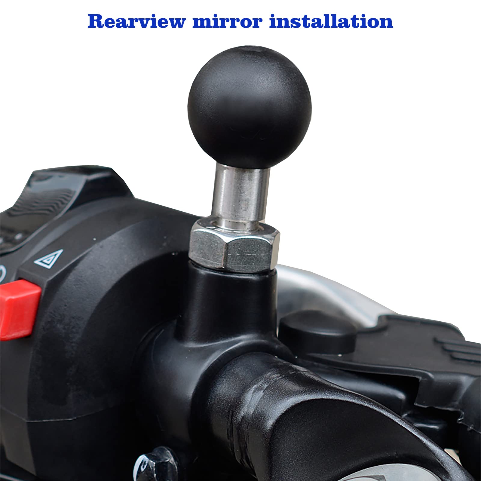 Ihytoon 1 Inch Ball Mount Adapter Threaded Post M8X1.25Mm Compatible With Ram Mounts For Action Camera Tripod Ball Adapter Bike