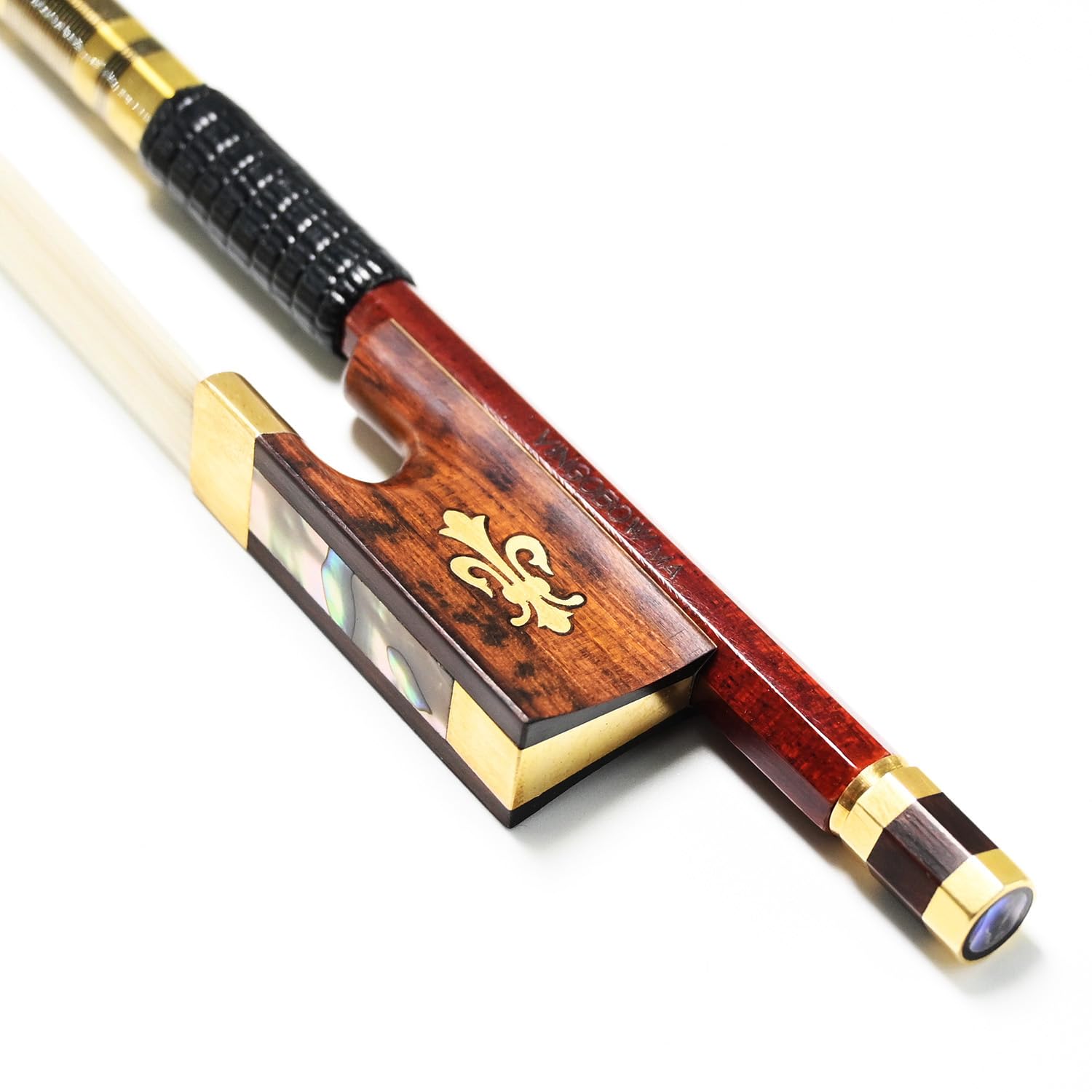 Carbon Fiber Core Hybrid Peranmbuco Skin Violin Bow 4/4 Size Vingobow 127V Master Level Fleur De Lys Snakewood Frog 4 4 Full Str