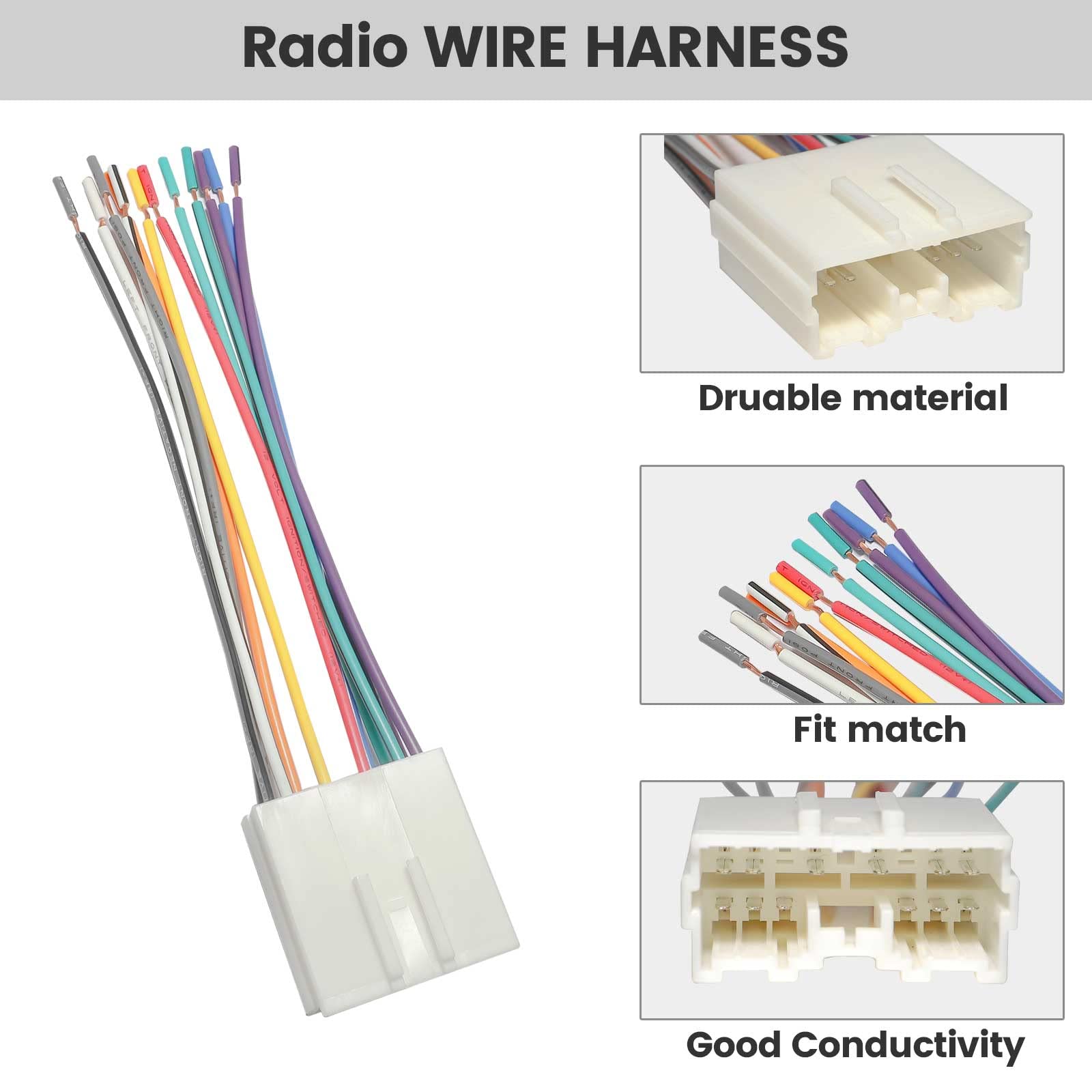 Red Wolf Car Radio Wiring Harness Connector Adapter Aftermarket Stereo Install Adaptor Compatible With Mitsubishi Galant Outlander Montero 1992 2012 Vehicles Cd Player Wire Cable Plug