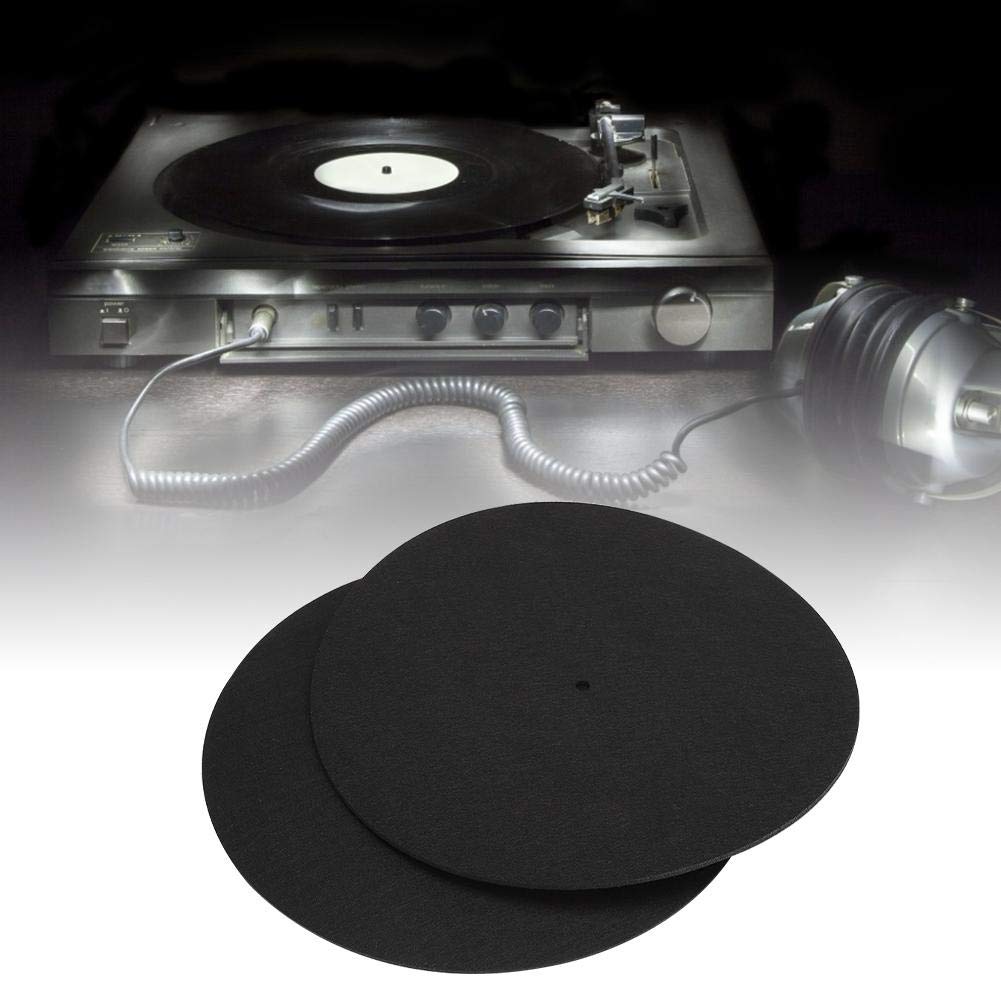 2 Pcs 12 Inch Turntable Platter Mat Record Players Turntable Home Disc Protective Non Slip Mat Replacement Accessories