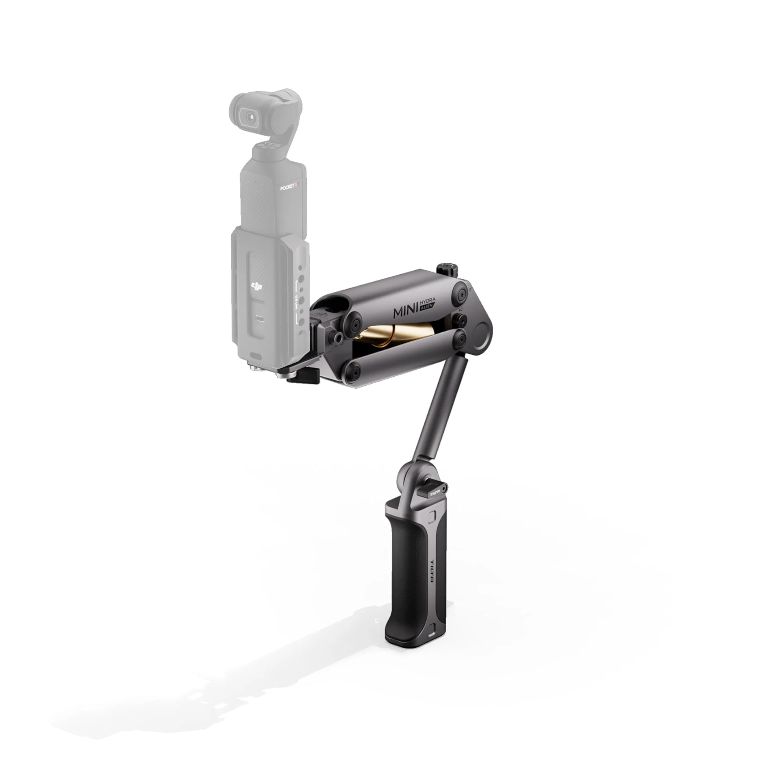 Tilta Hydra Alien Mini Handheld Kit - Titanium Gray | Compatible with DJI Pocket 3/4, and Other Action cams/Smartphones | Hydrau