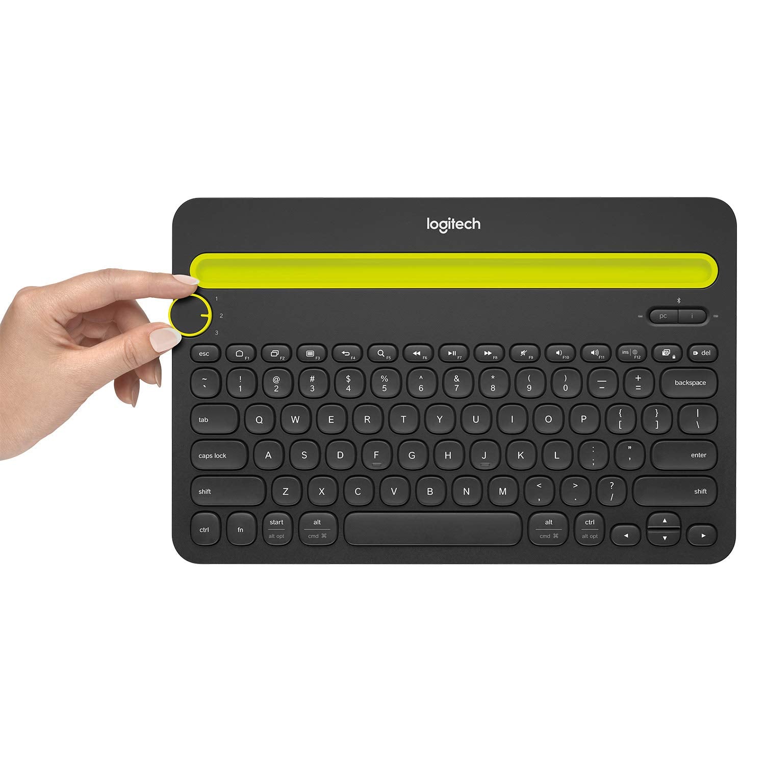 Logitech Bluetooth Multi Device Keyboard K480   Black   Works With Windows And Mac Computers, Android And Ios Tablets And Smartp
