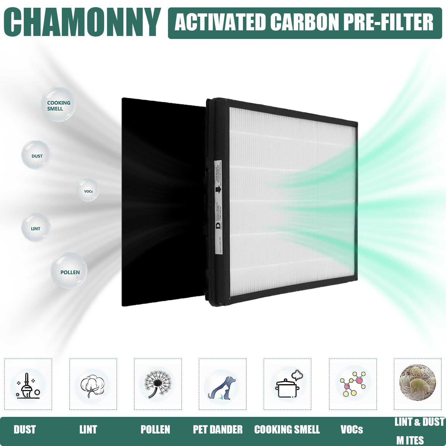Chamonny Iaf H 100D Idylis D Replacement Filter Size D, Compatible With Idylis Ac 2118, Ac 2123, Iap 10 280 Air Purifier Devices
