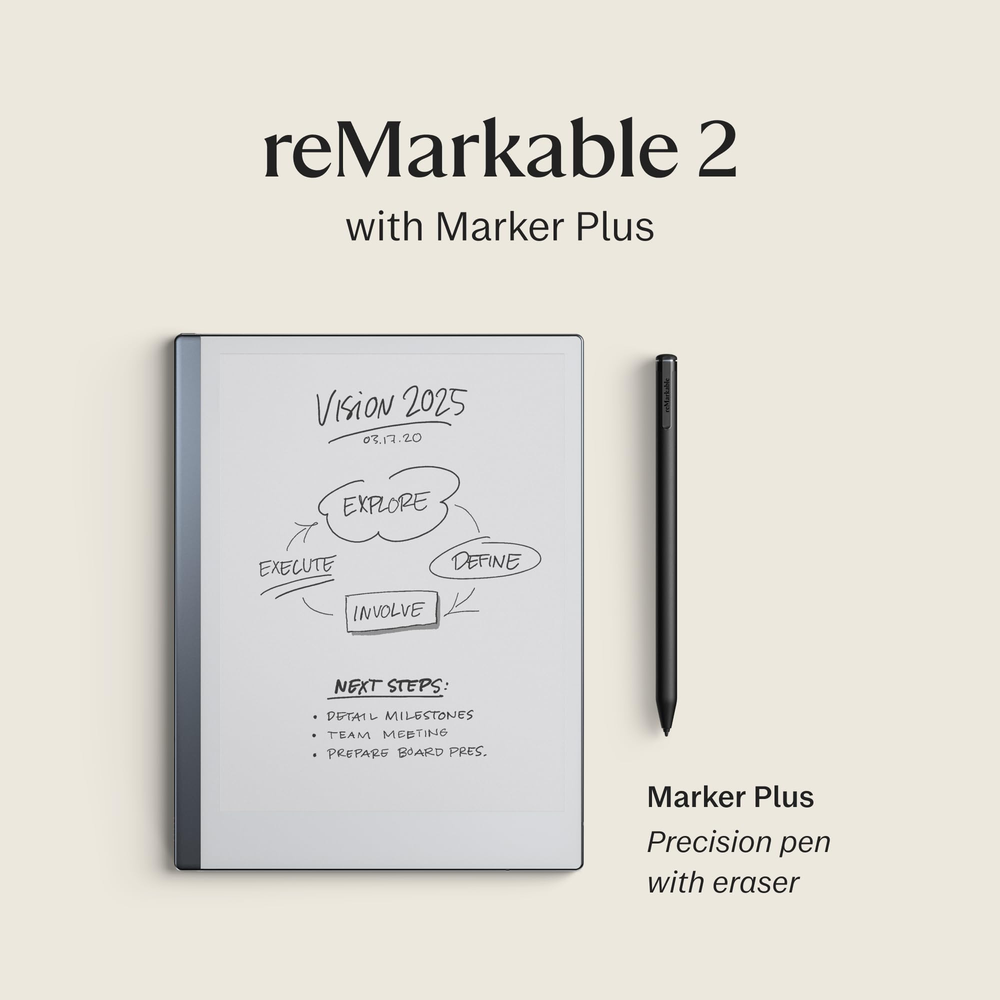 Remarkable Starter Bundle   Remarkable 2 Is The Original Paper Tablet | Includes 10.3    Remarkable Tablet, Marker Plus Pen With