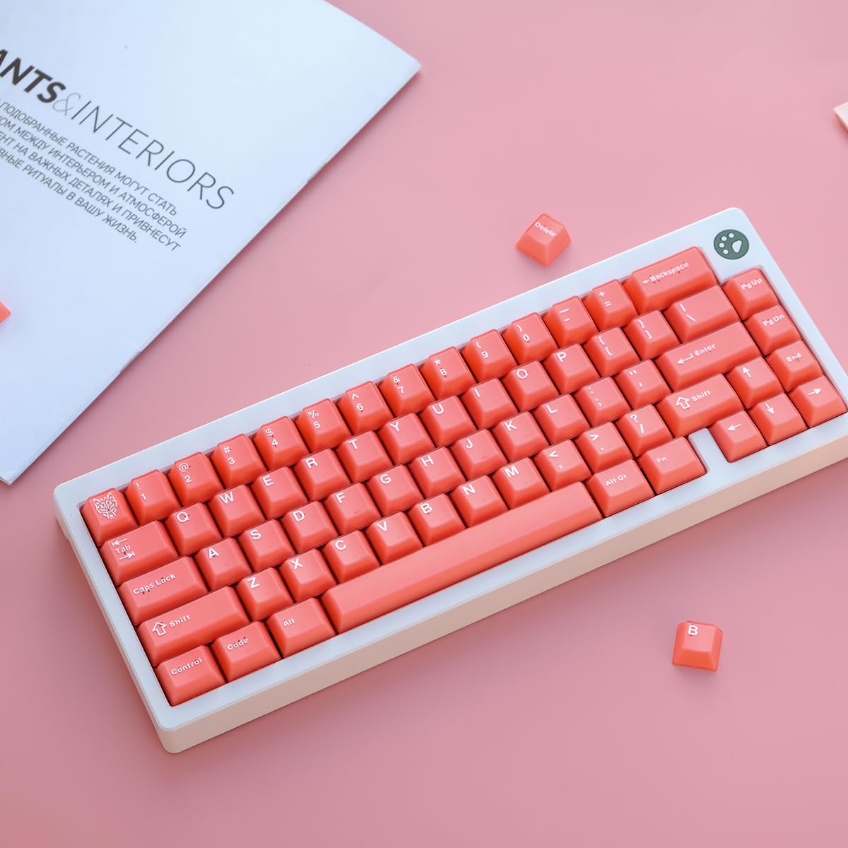 114 Keys Pbt Doubleshot Keycaps Cherry Profile Translucent Orange Keycap Set Fit For Cherry Mx Switches Mechanical Keyboard