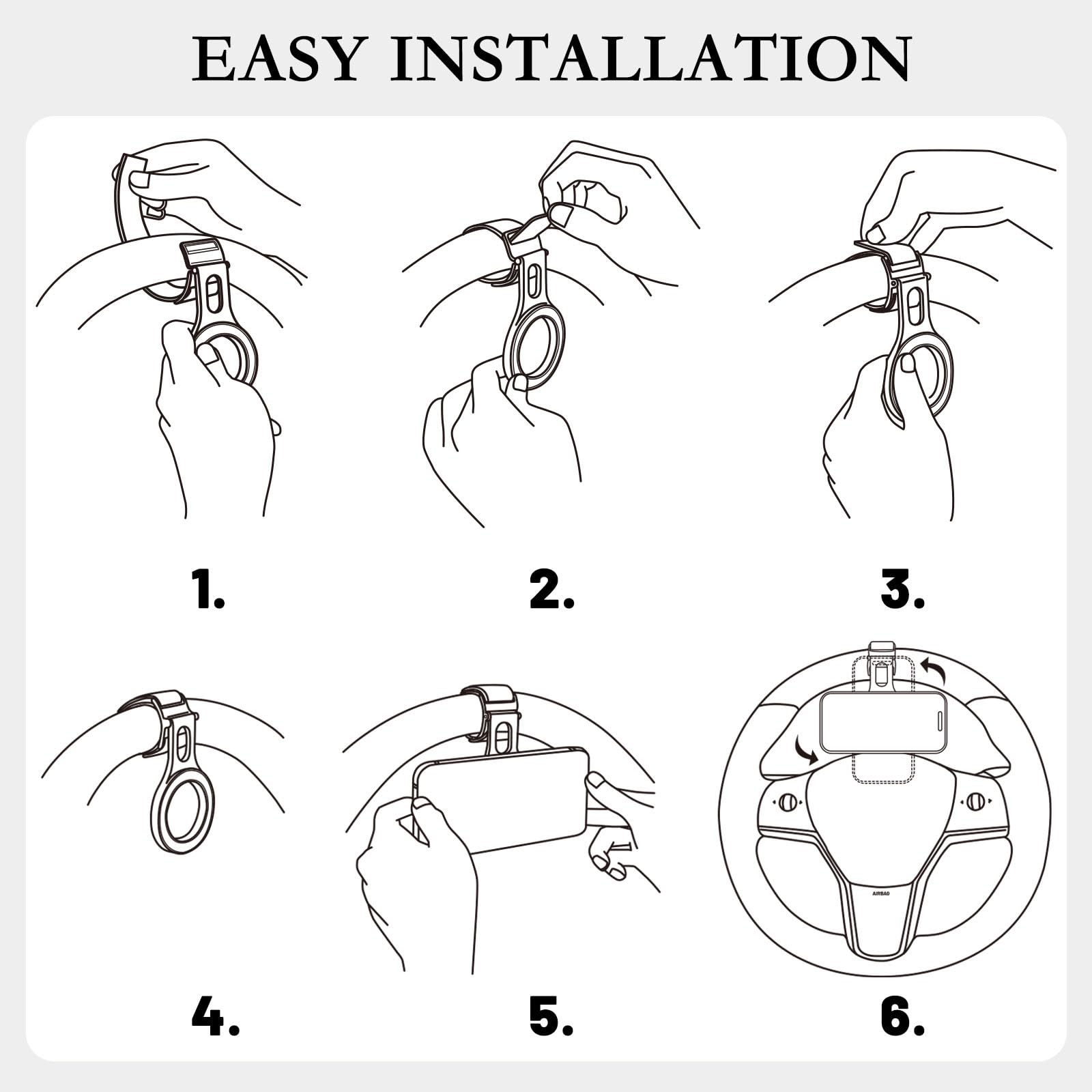 Magnetic Phone Holder For Tesla, Steering Wheel Phone Mount For Magsafe Car Holder, Work On Iphone,Samsung And All Phones, Magne