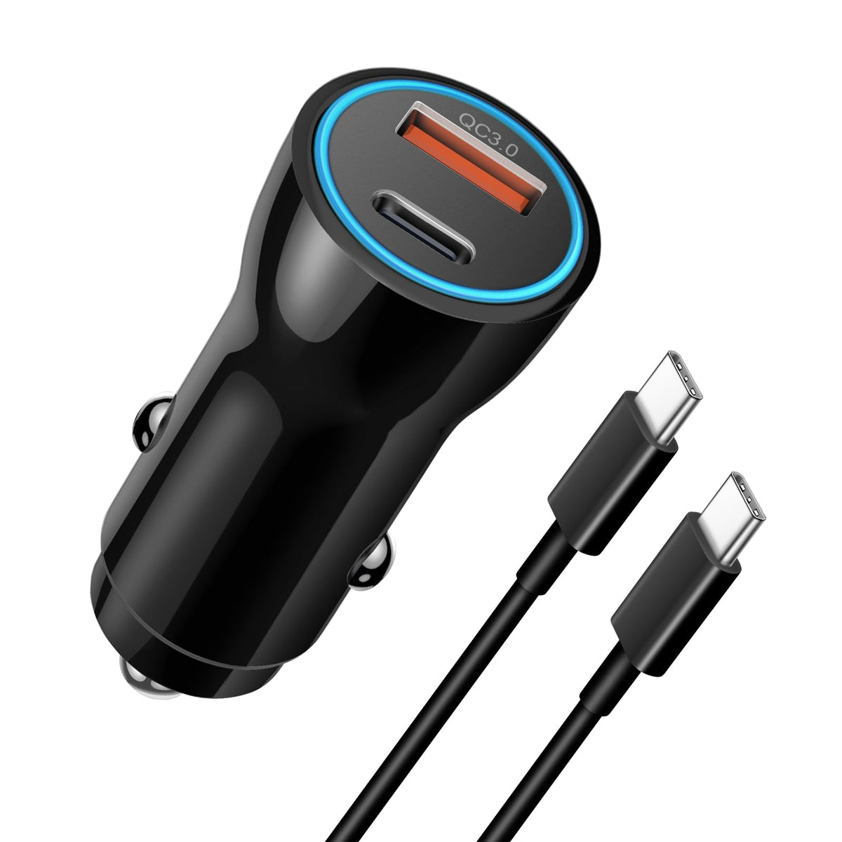 Iphone 16 15 Car Charger, [Apple Mfi Certified] Usb C Car Charger 43W Fast Charging With 3.3 Ft Usb C To Usb C Cable, Pd Usb-C &