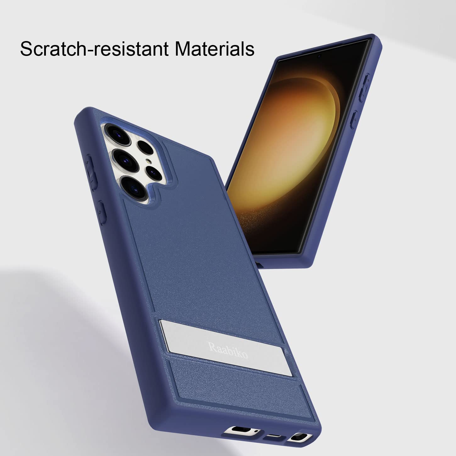 Raabiko Kickstand Case Samsung Galaxy S23 Ultra TPU Blue