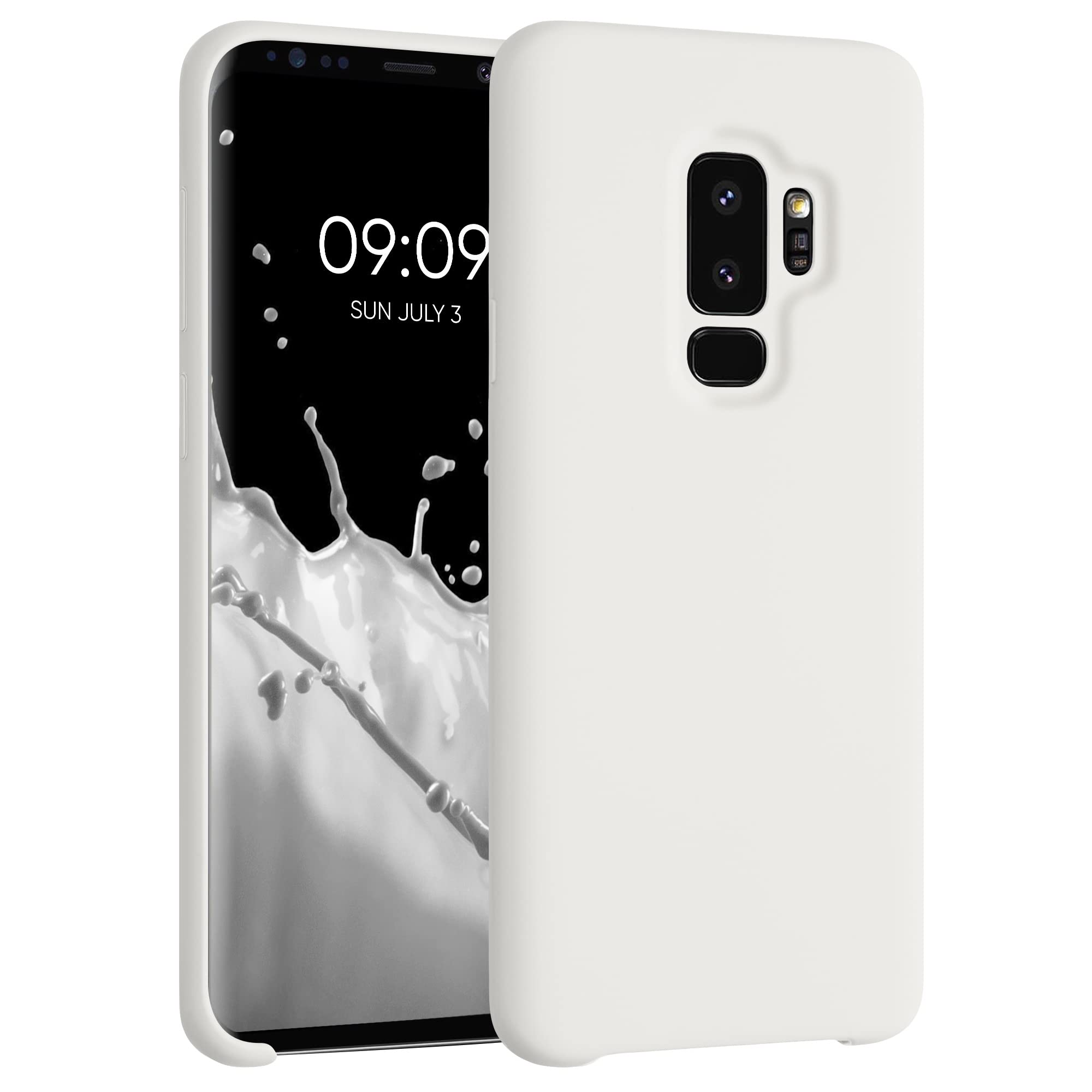 kwmobile Case Compatible with Samsung Galaxy S9 Plus Case - TPU Silicone Phone Cover with Soft Finish - White Matte