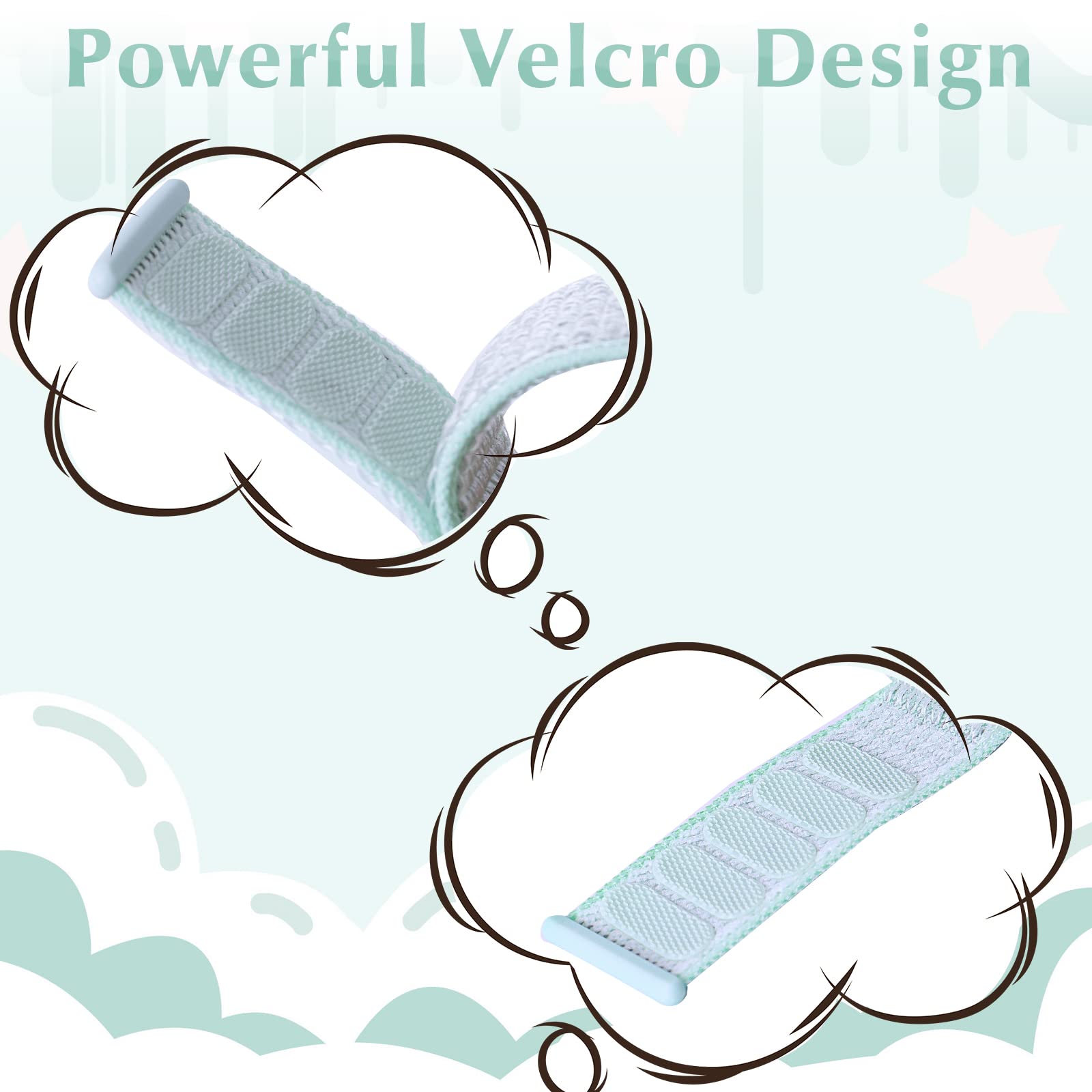 3 Pack Replacement Nylon Bands Compatible With Gabb Watch/Gizmo Watch 2 & 1, Hook & Loop Design Easy For Kids To Put On & Off, Breathable & Washable, Blue+Green+Lightgreen