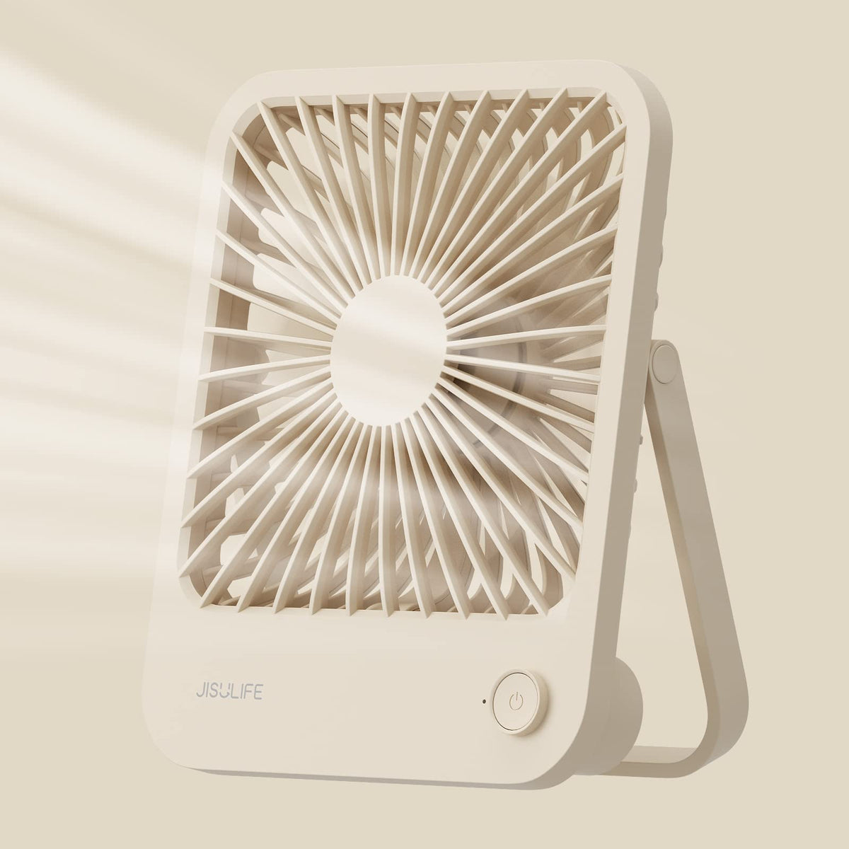 Jisulife Desk Fan Battery Operated Small Fan,180 Foldable Portable Fan, 4 Speeds Adjustable Ultra Quiet For Home Office Travel O