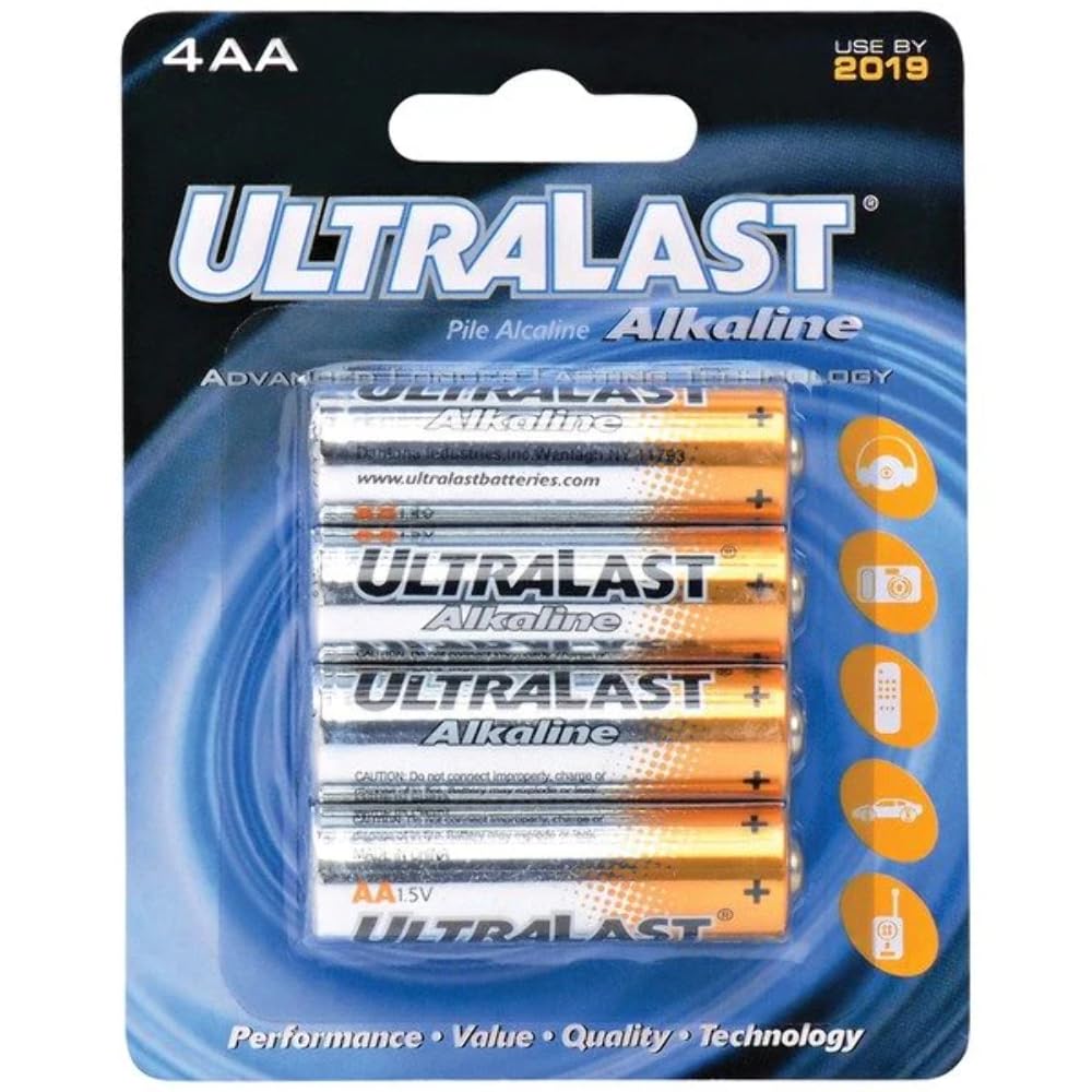 Ultralast 4 Alkaline Batteries for Radio