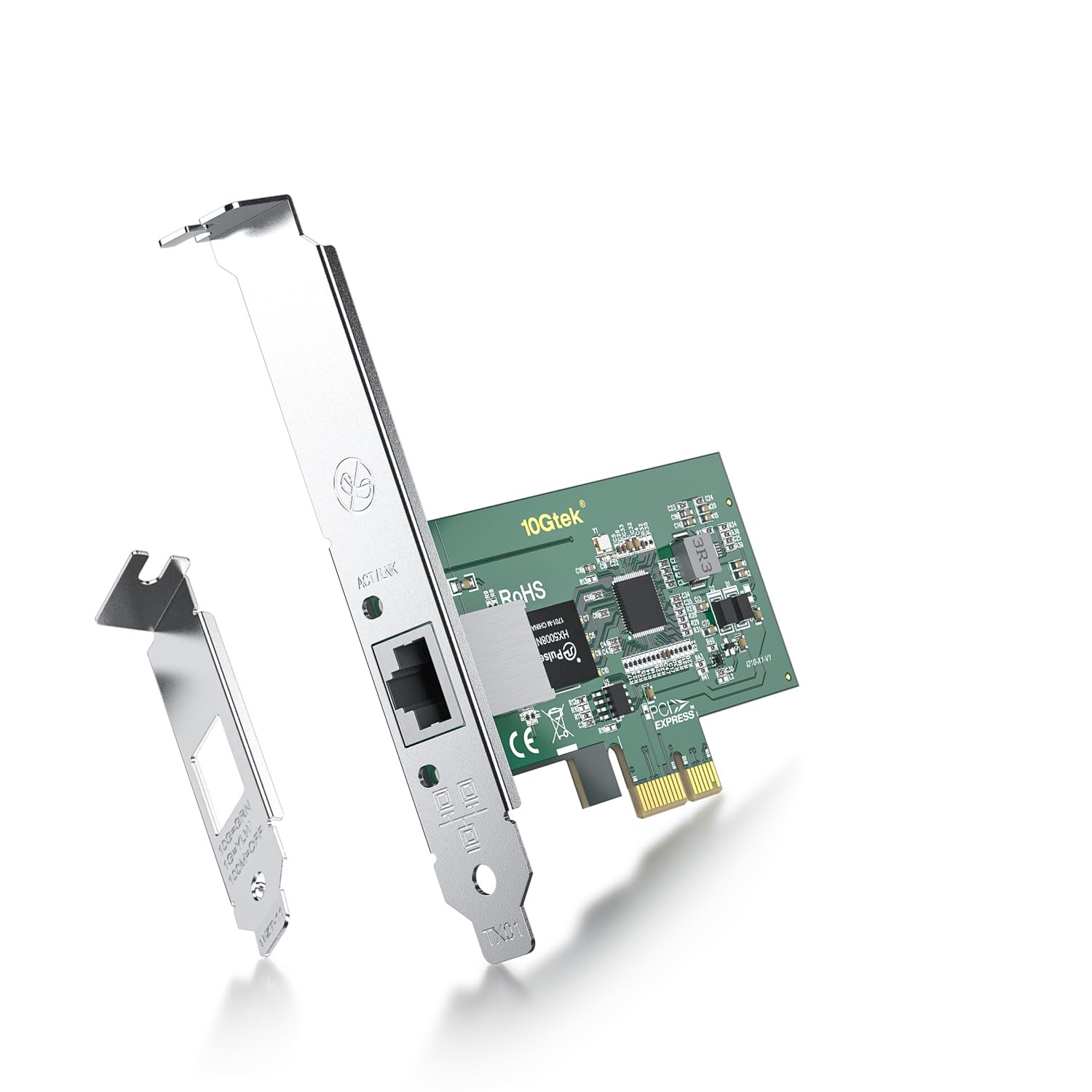 ipolex PCIe NIC Gigabit Network Adapter Card, Intel I210AT Controller, 10/100/1000Mbps, PXE Support for Windows/Linux, 1G Size