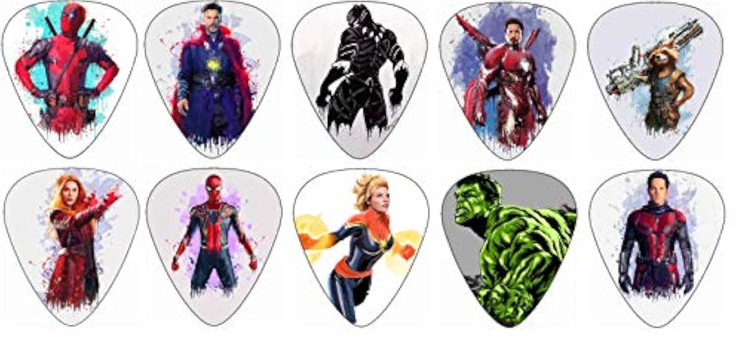 Marvel Guitar Picks [Featuring Captain Marvel](10 Medium Gauge Picks In A Pack)