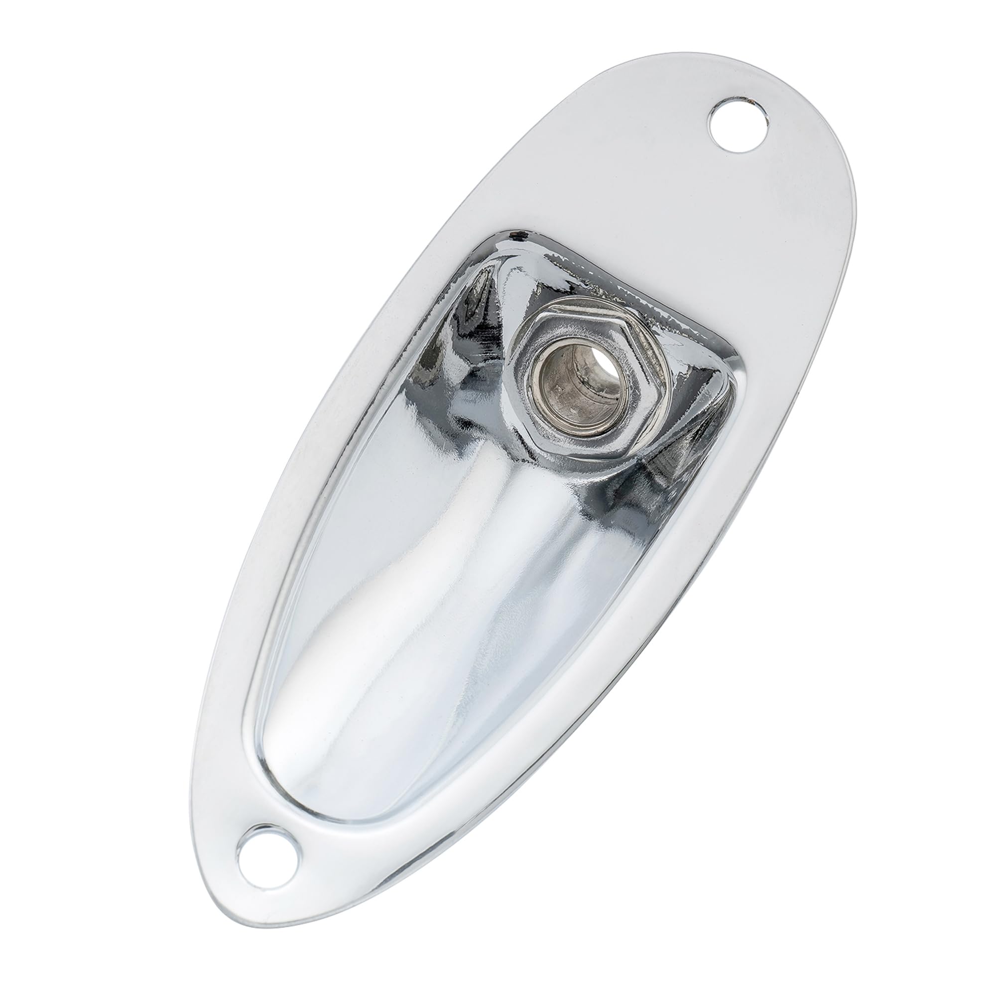 Musiclily Boat Style 1/4'' Loaded Guitar Input Jack Socket Plate Output Boat Style Jack Ferrule For Fender Strat Stratocaster El