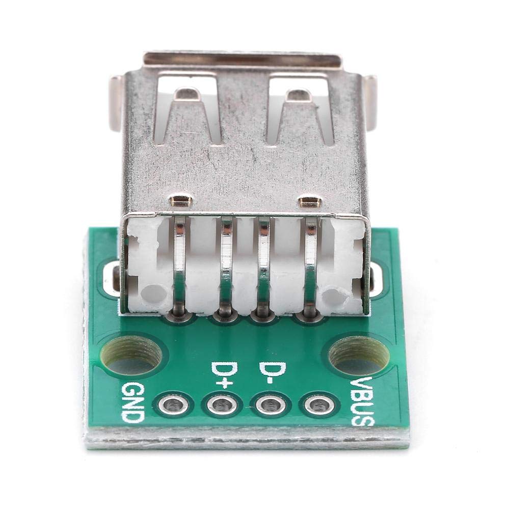 Usb Type A Female Socket Breakout Board 4 Pins 2.54Mm Pitch Adapter Usb To Dip Board For Diy Usb Power Supply, Breadboard Design