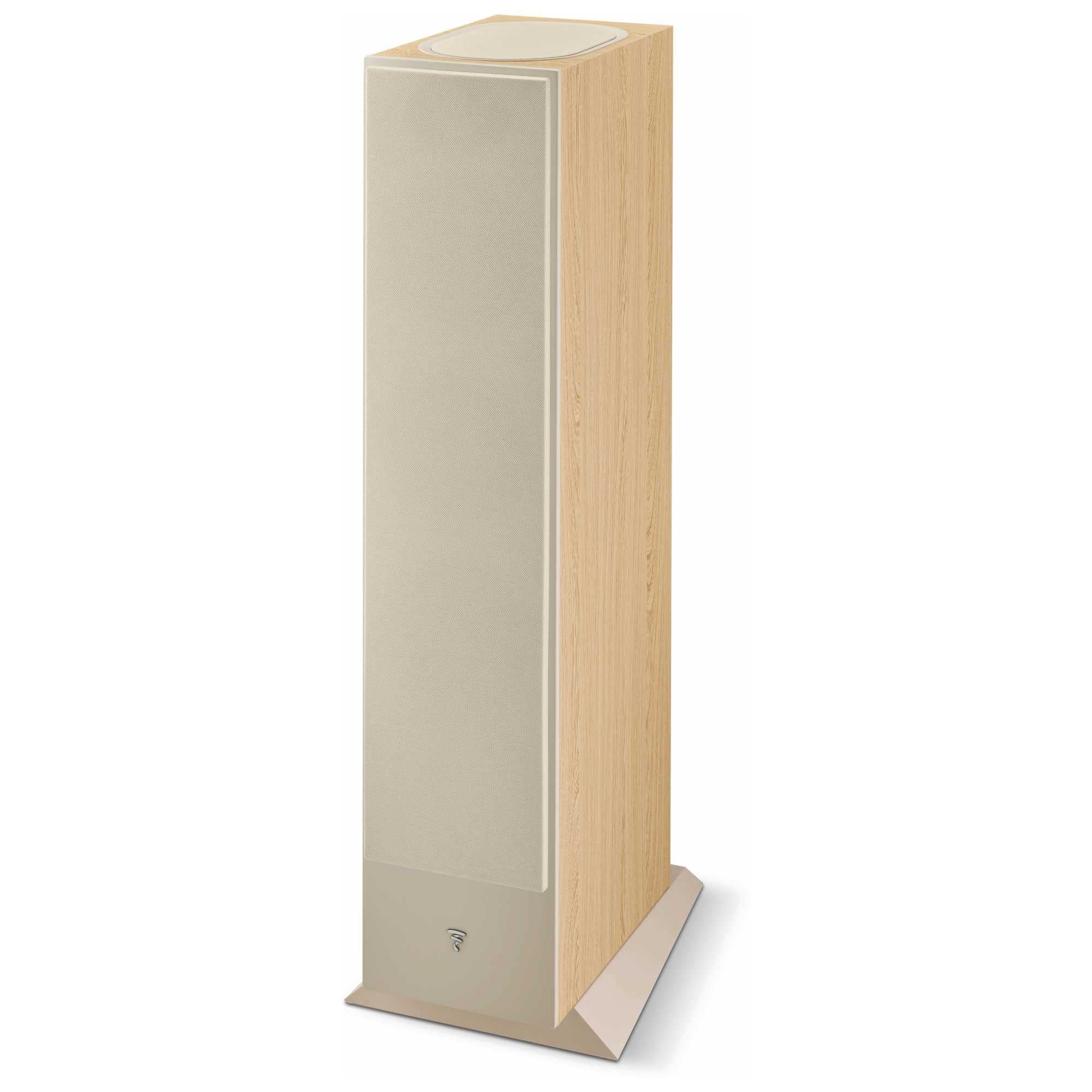 Focal Theva N3-D - Dolby Atmos Compatible 3-Way Floorstanding Loudspeakers With 6.5-Inch Drivers, Sold Individually, Light Wood