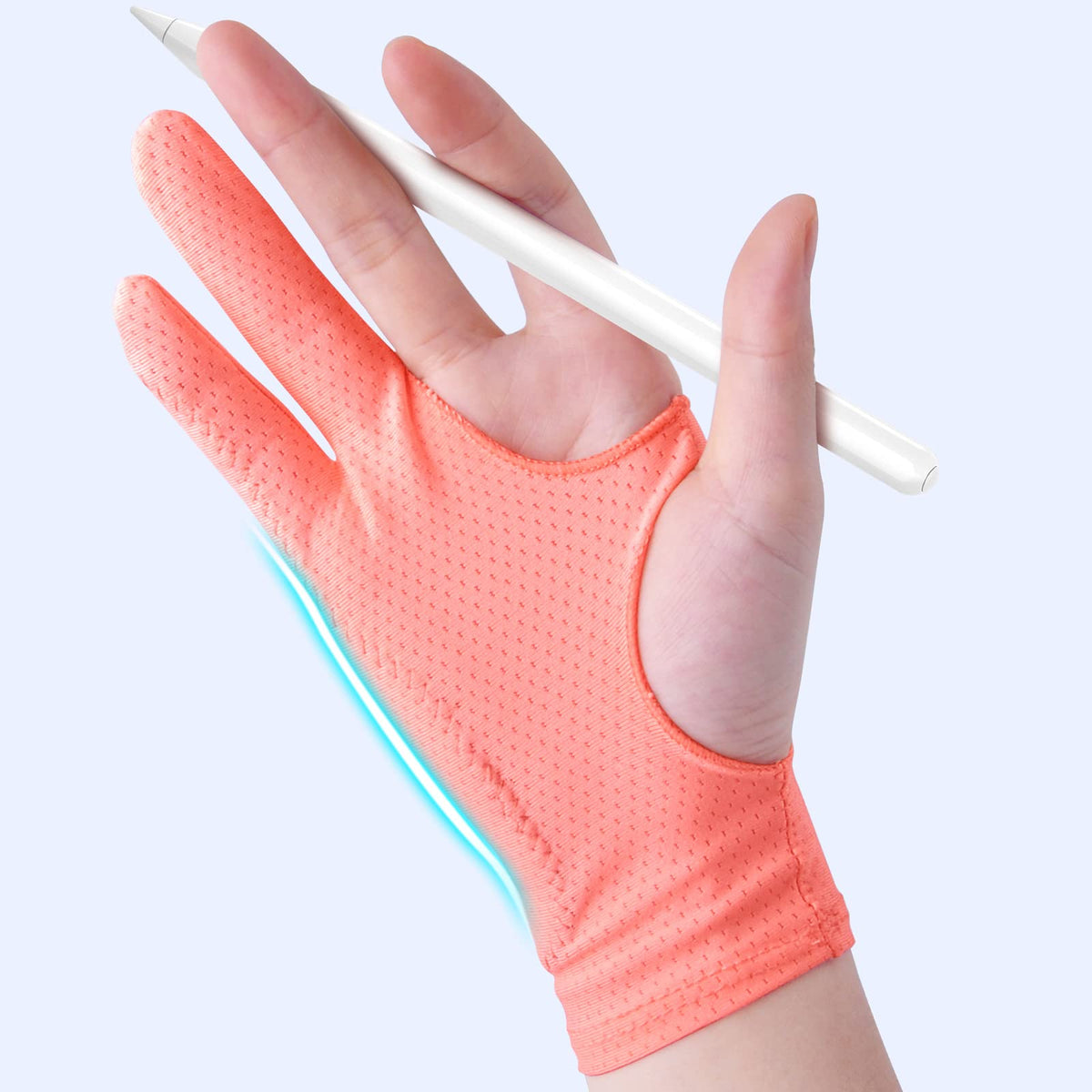 Artist Drawing Glove For Women [2 Pack Pink] 3 Layer Palm Rejection Right/Left Hand Digital Graphic Tablet Ipad Art Gloves Two F