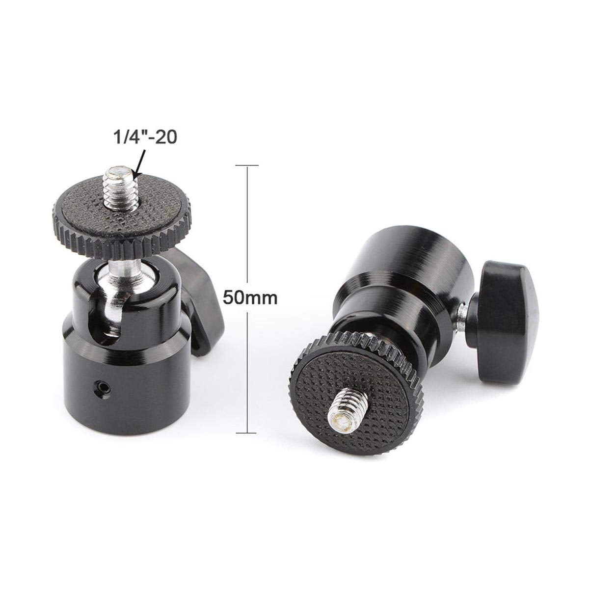 Camvate 360 Degree Swivel 1/4-20 Mini Ball Head For Dslr Cameras Tripods Monopods Light Stand (2 Pieses) - 1817
