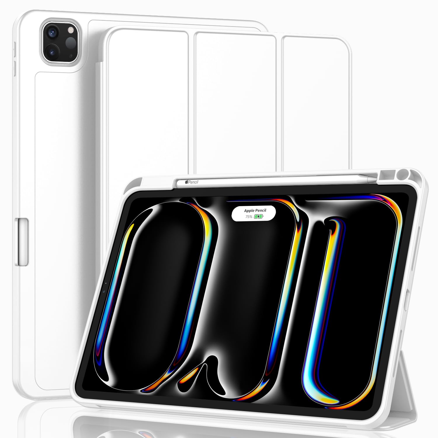 Zryxal New Ipad Pro 13 Inch Case M4 (2024 Model, 7Th Generation) With Pencil Holder, Smart Ipad Case [Support Pencil Pro And Pen