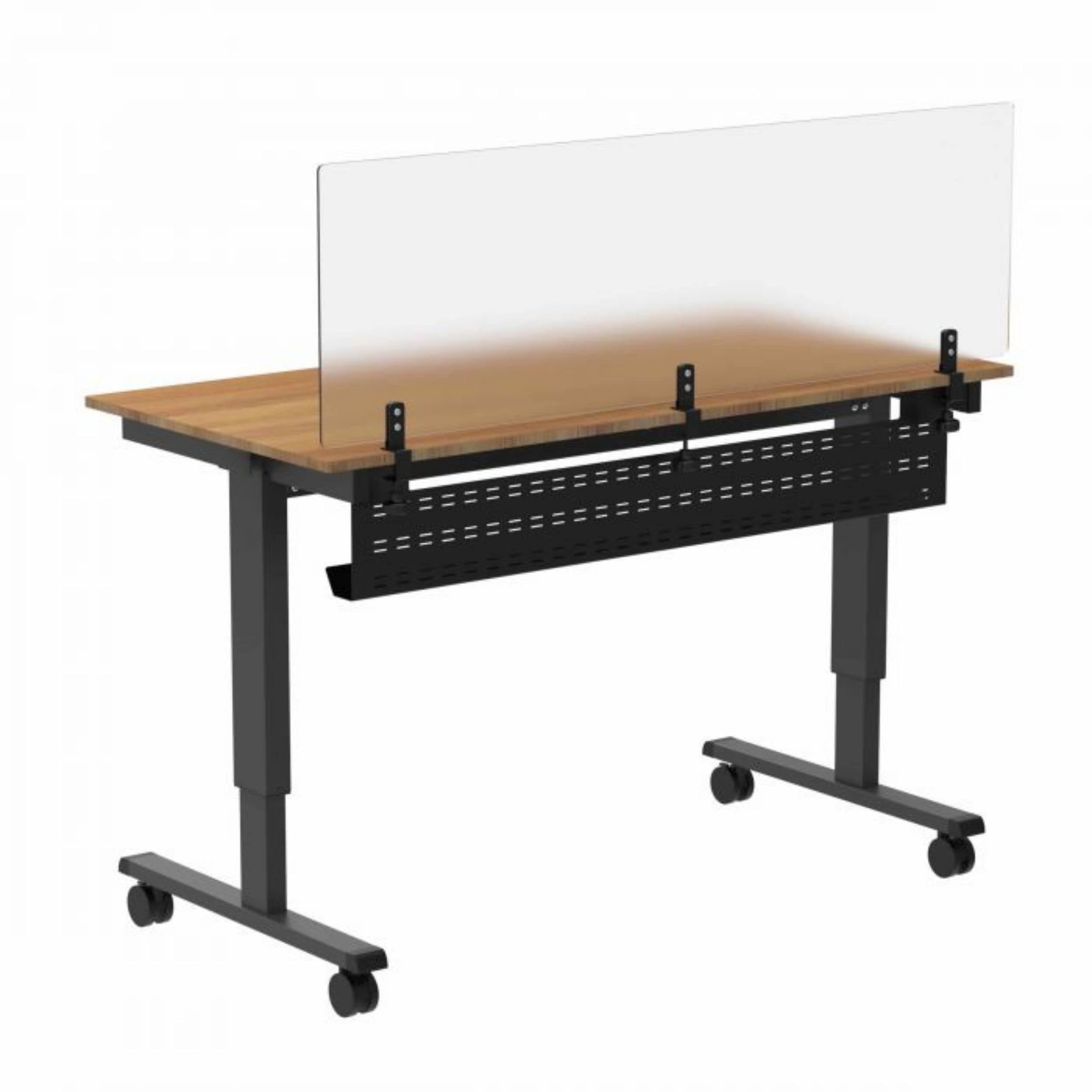 Stand Up Desk Store Under Desk Cable Management Tray Black Horizontal Computer Cord Raceway And Modesty Panel (Black, 51)