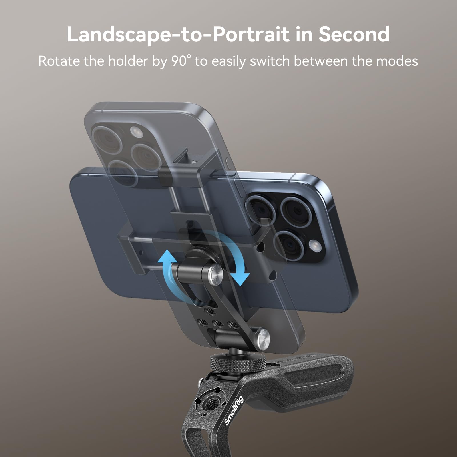 Smallrig Universal Metal Phone Support With Cold Shoe Mount, Smartphone Holder Adapter Support Free Adjustment Joints, Phone Tri