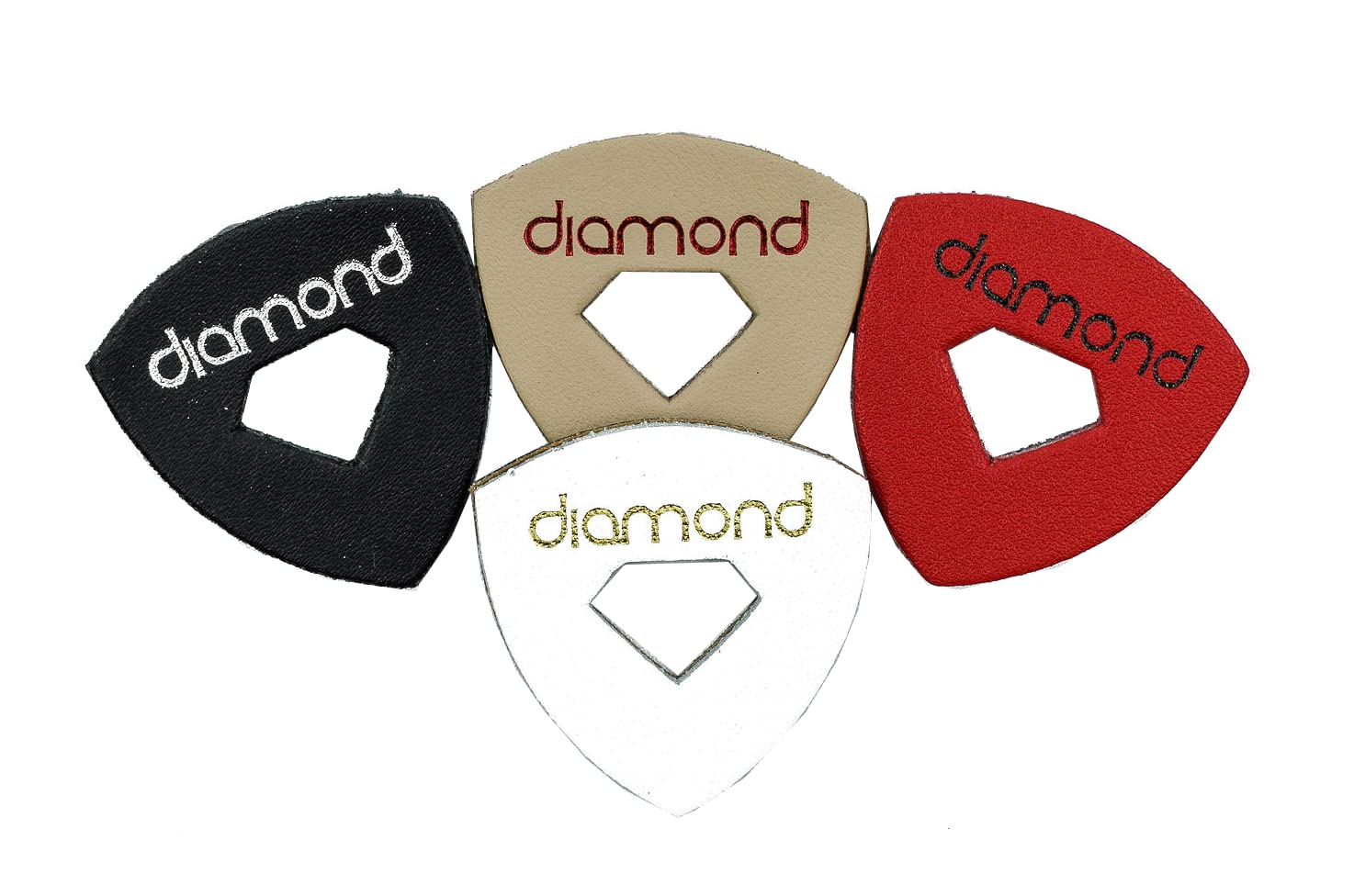 Leather Ukulele Picks With Diamond Shaped Cutout Hole For Enhanced Grip Never Drop Your Pick While Playing Also Works As A Guita